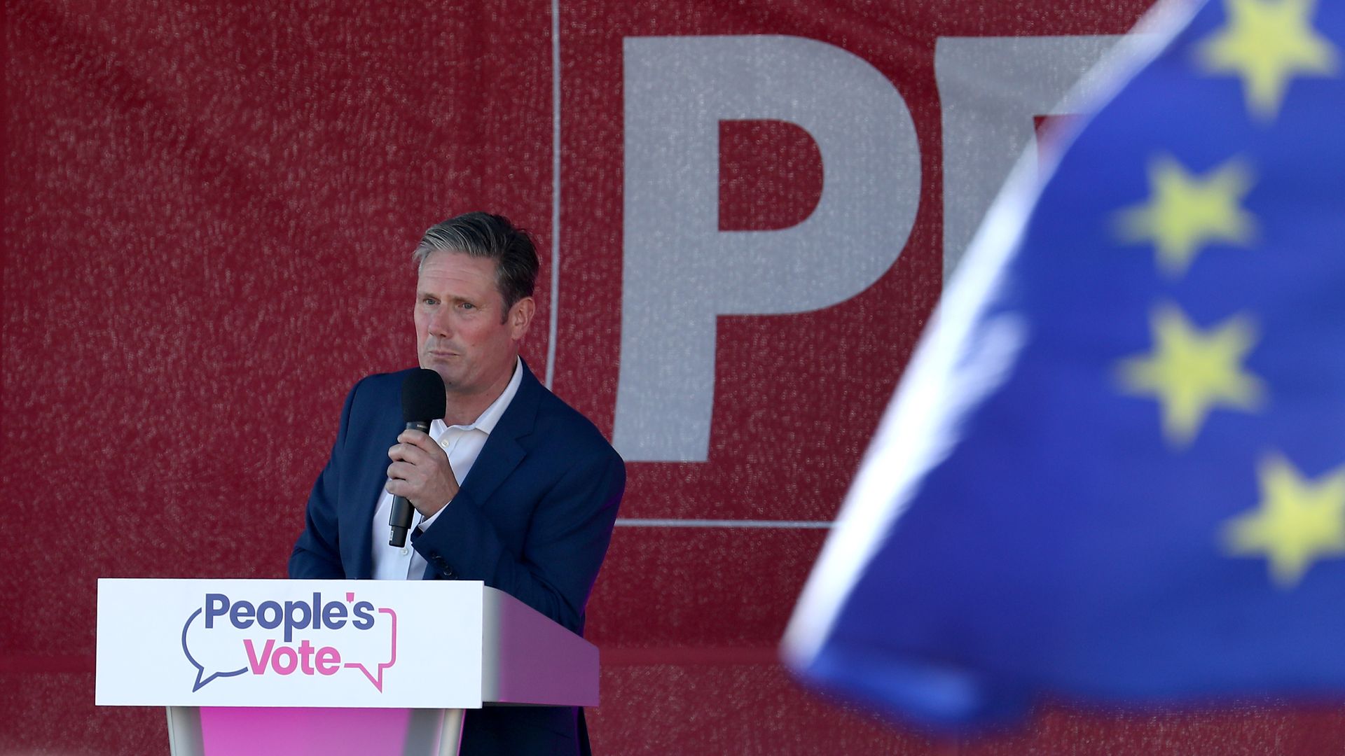 Sir Keir Starmer speaks at the Anti-Brexit 'Trust the People' march and People's Vote rally - Credit: PA
