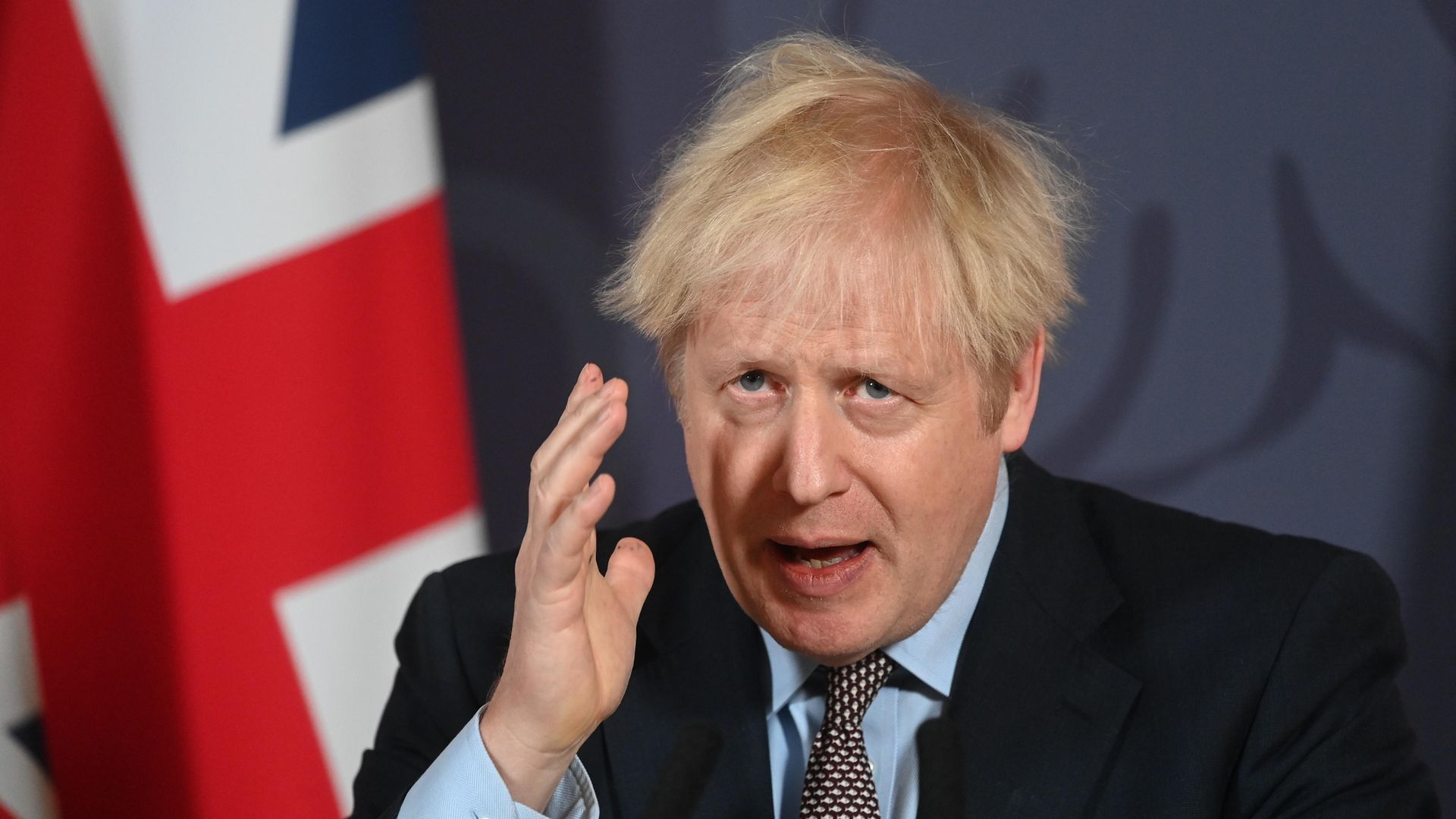 Prime Minister Boris Johnson during a media briefing in Downing Street, London, on the agreement of a post-Brexit trade deal. - Credit: PA