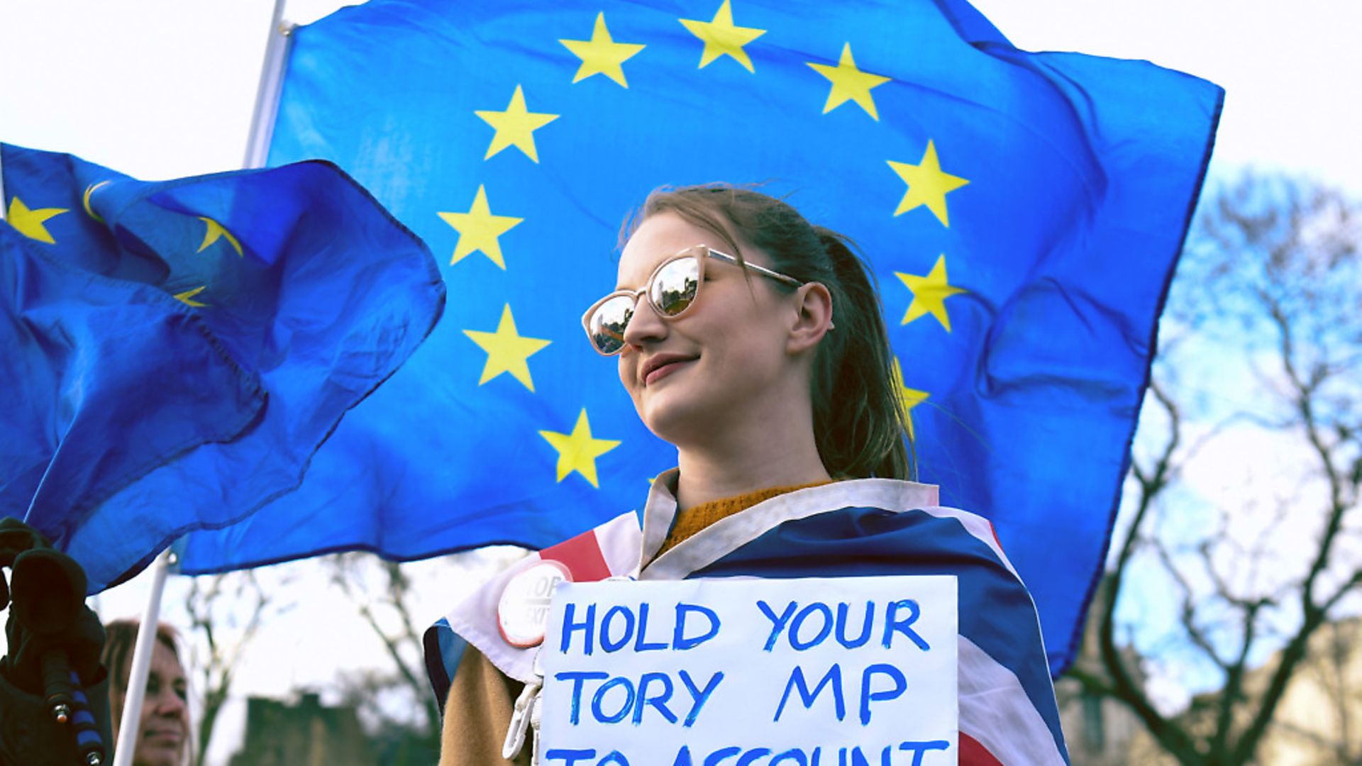 An anti-Brexit protester campaigning in Westminster ahead of January 31st. Photograph: Kirsty O'Connor/PA Wire. - Credit: PA