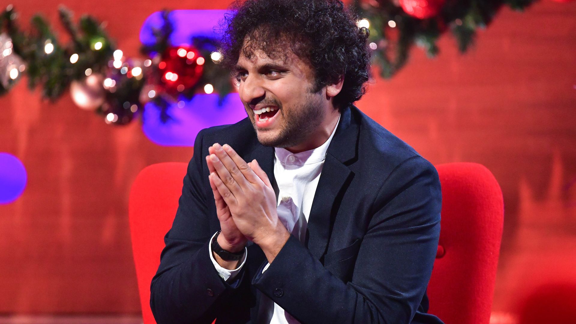 Nish Kumar during the filming for the Graham Norton Show - Credit: PA