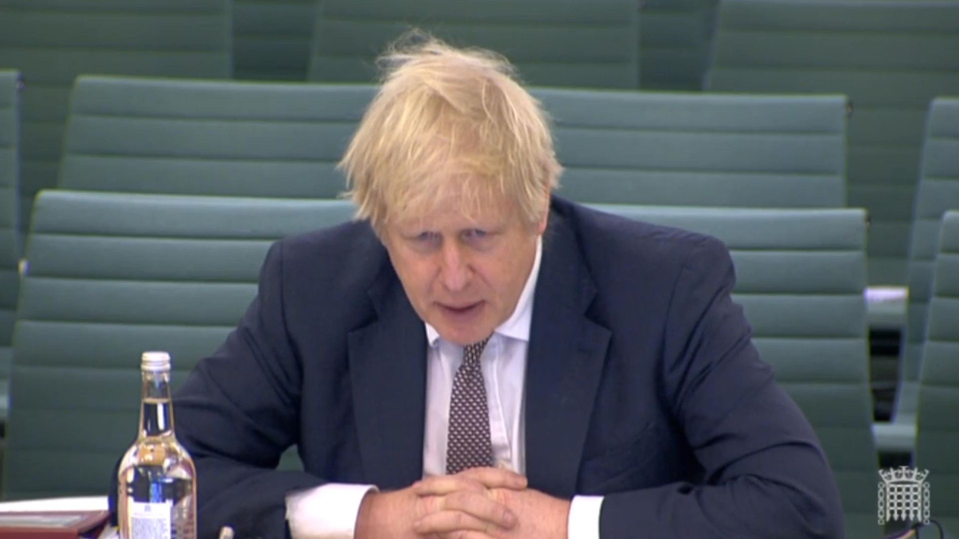 Prime Minister Boris Johnson answering questions from MPs on the House of Commons Liaison Committee in Westminster, London. - Credit: PA