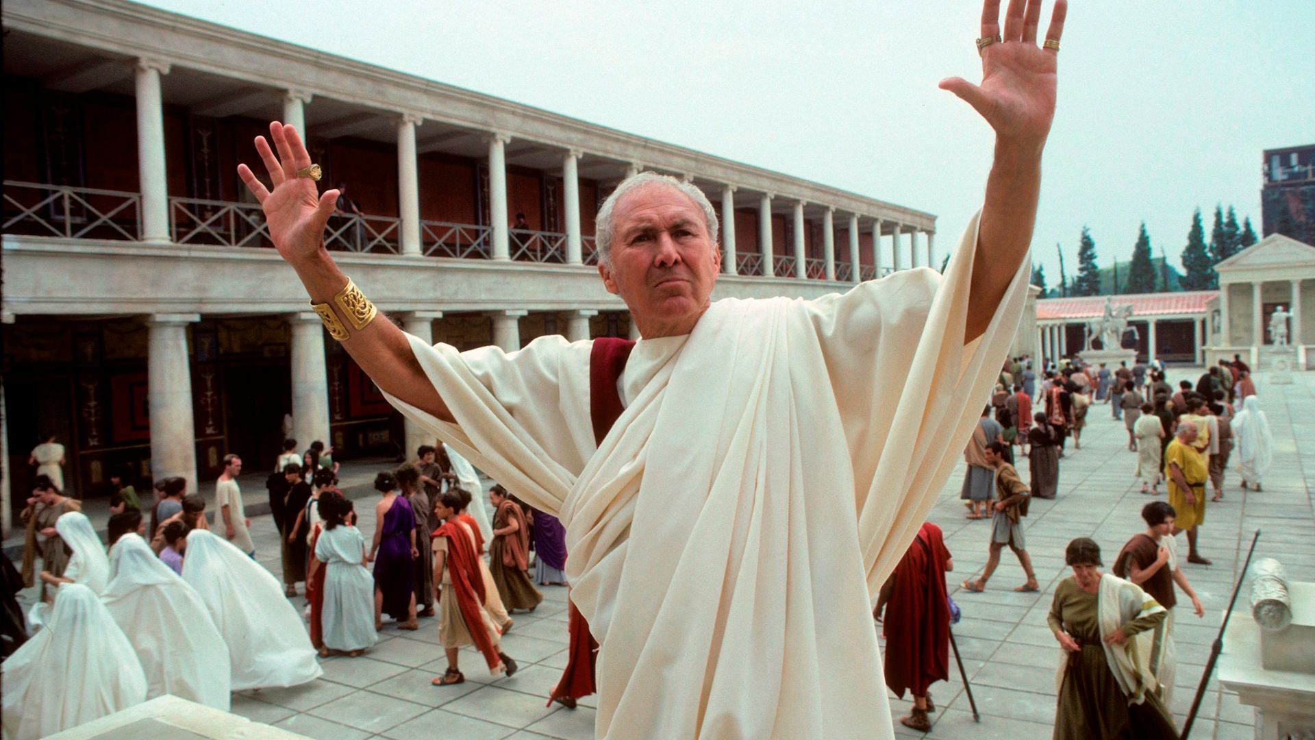 Anthony Quayle in the mini-series The Last Days of Pompeii - Credit: Walt Disney Television via Getty