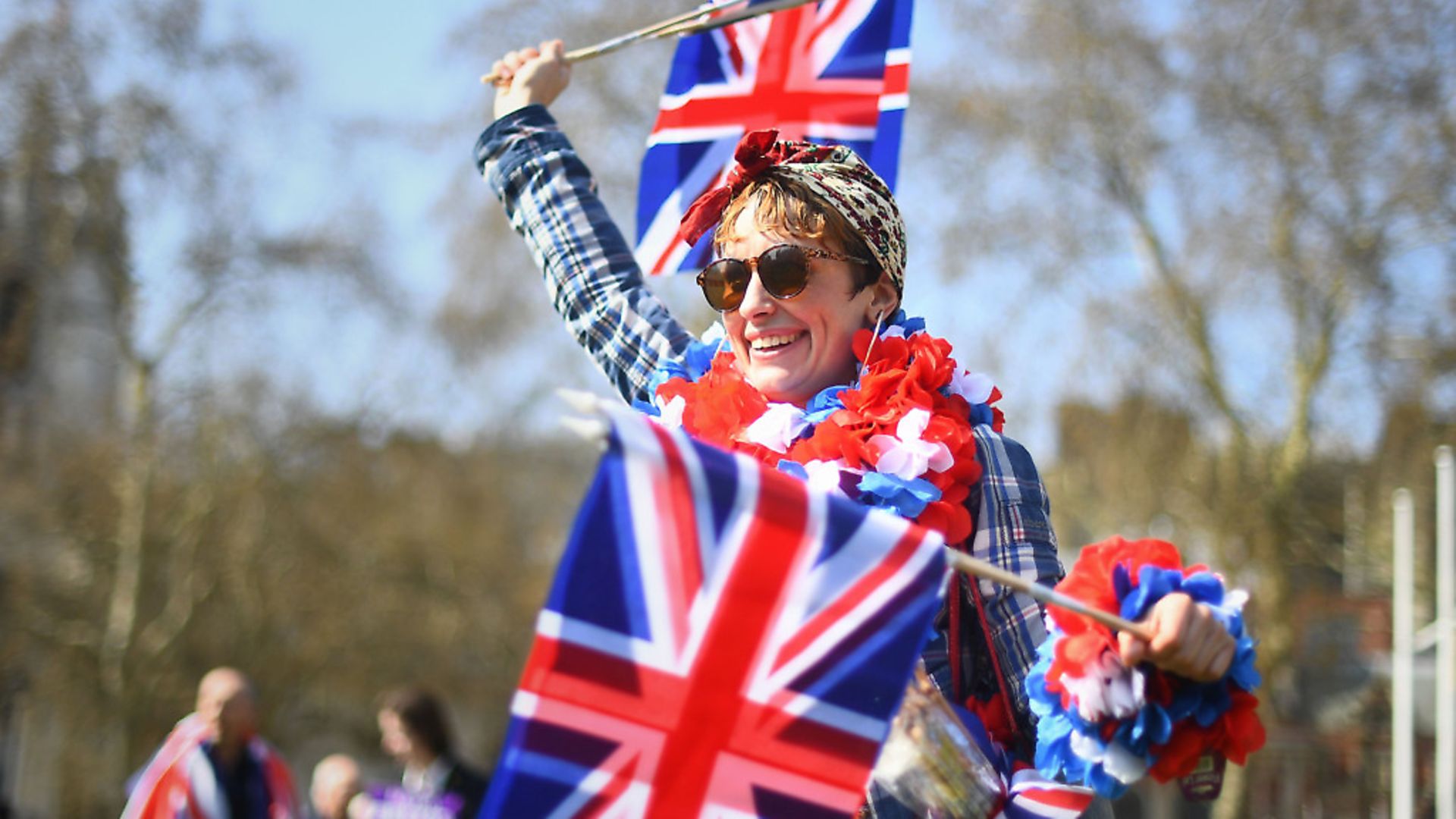 Pro-Brexit protesters in Westminster.  Photograph: Victoria Jones/PA. - Credit: PA Archive/PA Images