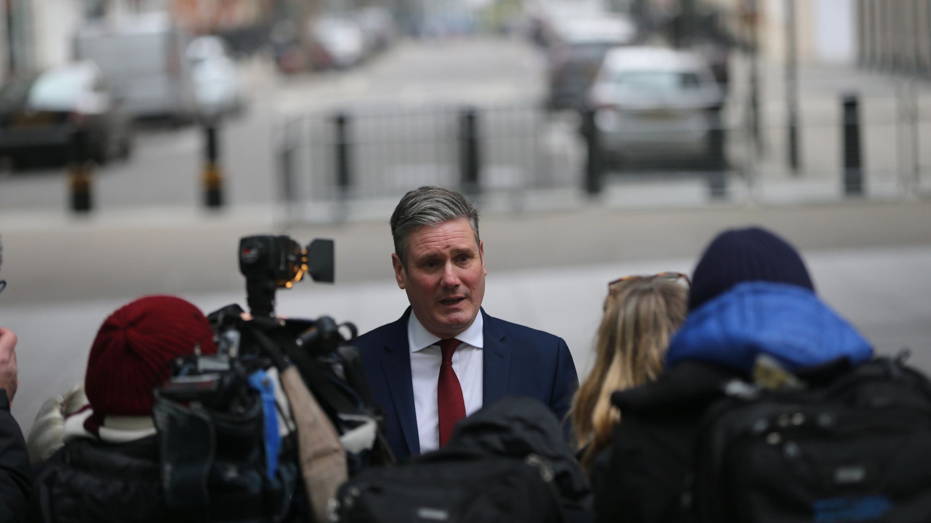 Keir Starmer leaves the BBC headquarters in London, on January 10 - Credit: Anadolu Agency via Getty Images