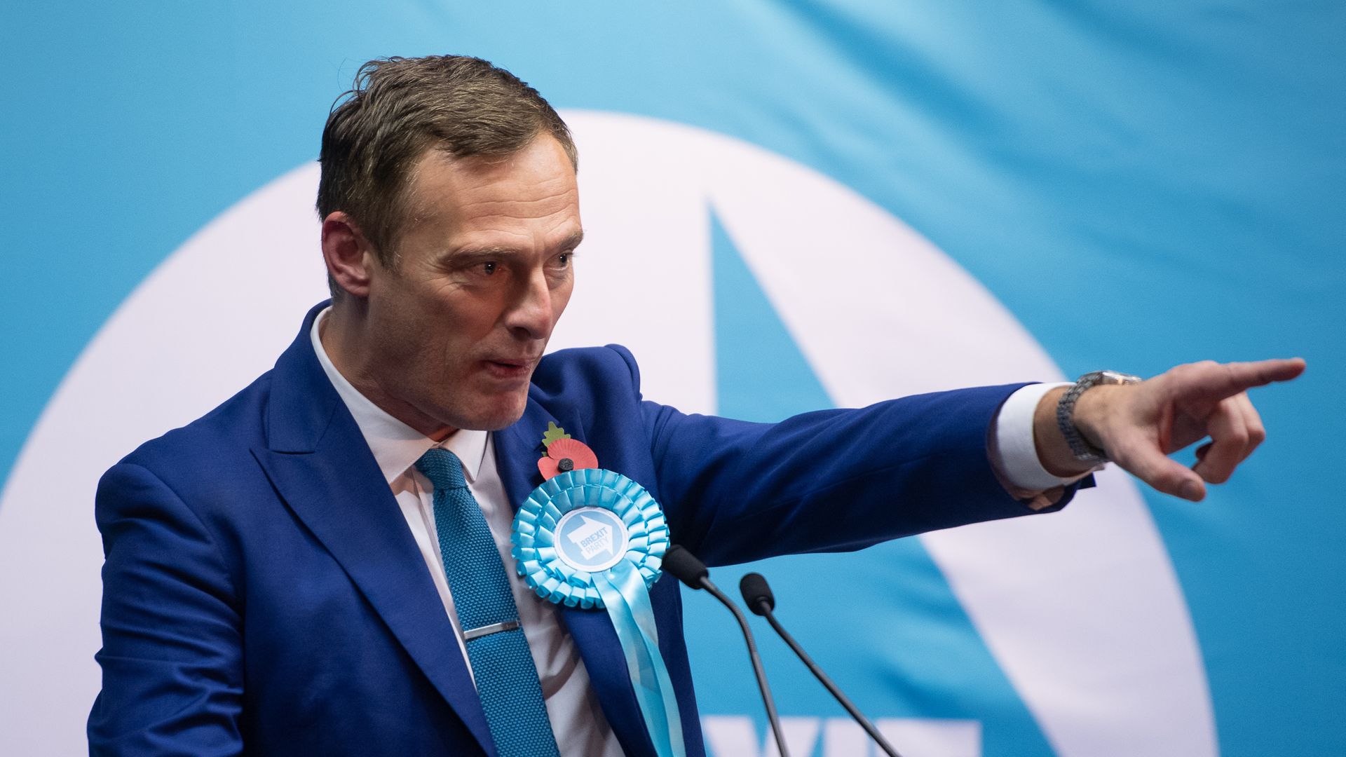 Brexit Party Prospective Parliamentary Candidate for Ashfield Martin Daubney during a rally at Bentinck Colliery Miners Welfare Social Club in Nottinghamshire. - Credit: PA