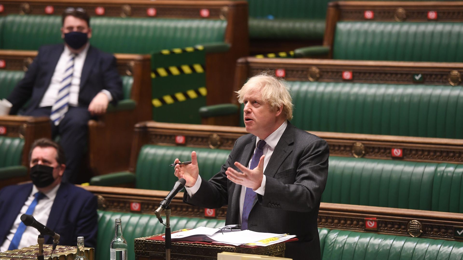 Prime Minister Boris Johnson during Prime Minister's Questions in the House of Commons, London - Credit: PA