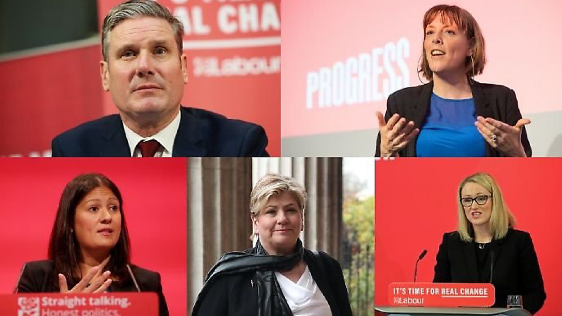 Labour leadership contenders Keir Starmer, Jess Phillips, Lisa Nandy, Emily Thornberry and Rebecca Long-Bailey. Photograph: PA/TNE. - Credit: Archant