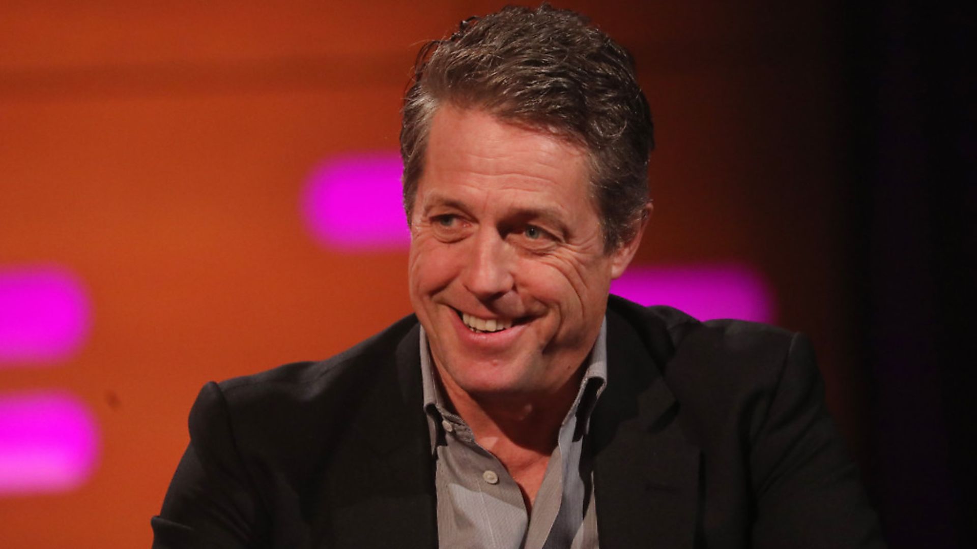 Hugh Grant during the filming for the Graham Norton Show. Photograph: Isabel Infantes/PA. - Credit: PA Wire/PA Images