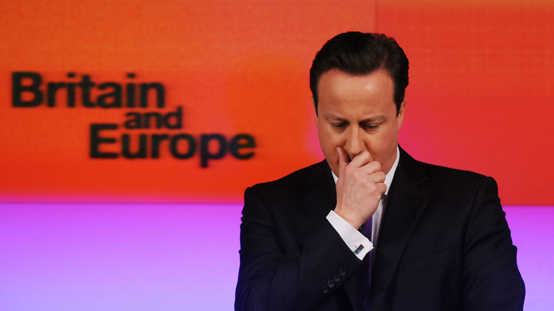 David Cameron during a speech on Europe, in central London, where he promised an in/out referendum on the UK's membership of the European Union. Photograph: Stefan Rousseau/PA. - Credit: PA Wire/PA Images