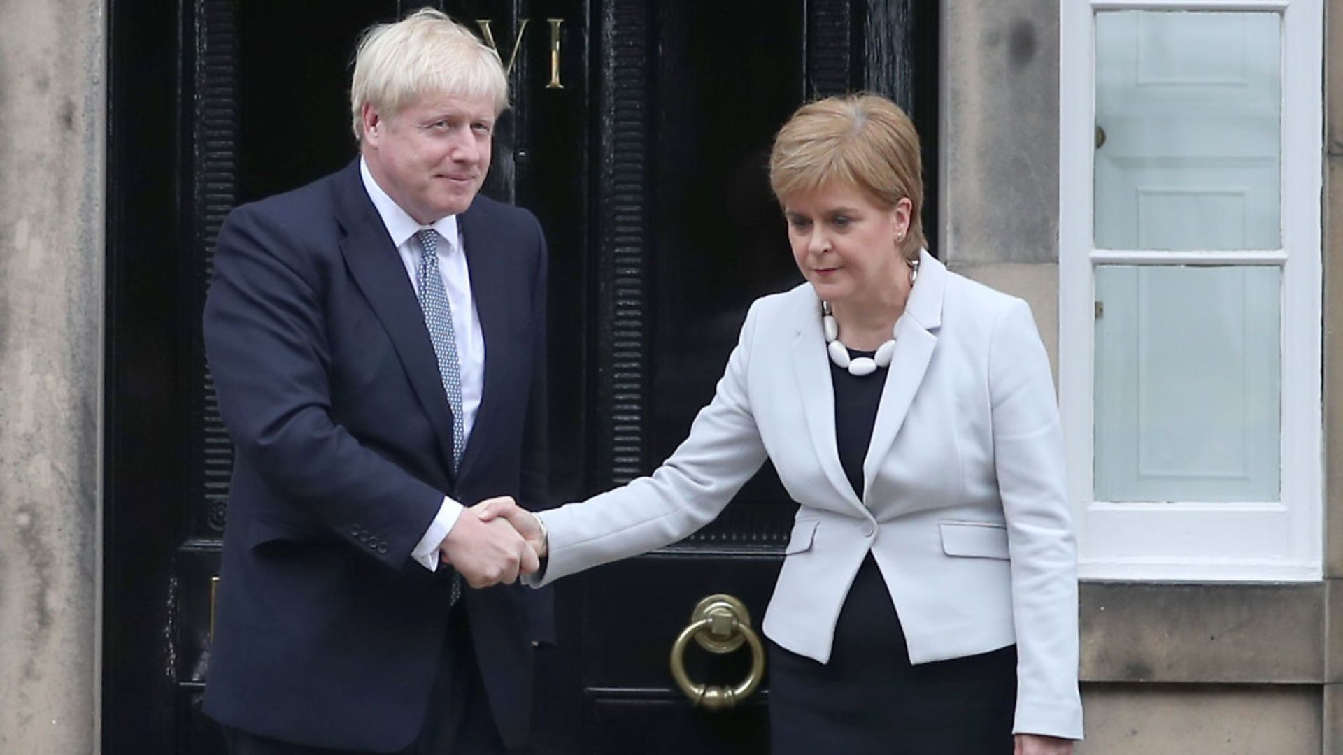 Scotland's first minister Nicola Sturgeon with prime minister Boris Johnson. Photograph: Jane Barlow/PA. - Credit: PA Archive/PA Images