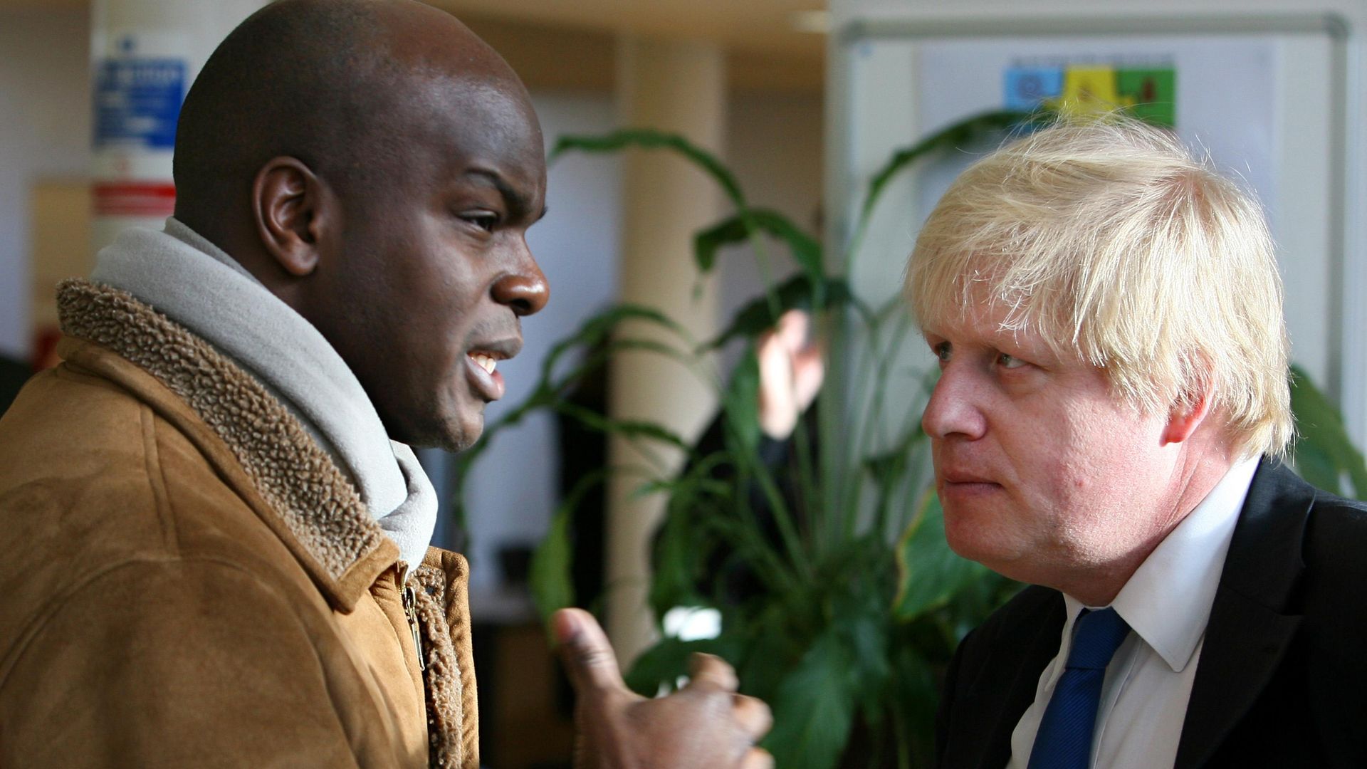 Boris Johnson talks to Shaun Bailey (left) - Credit: PA