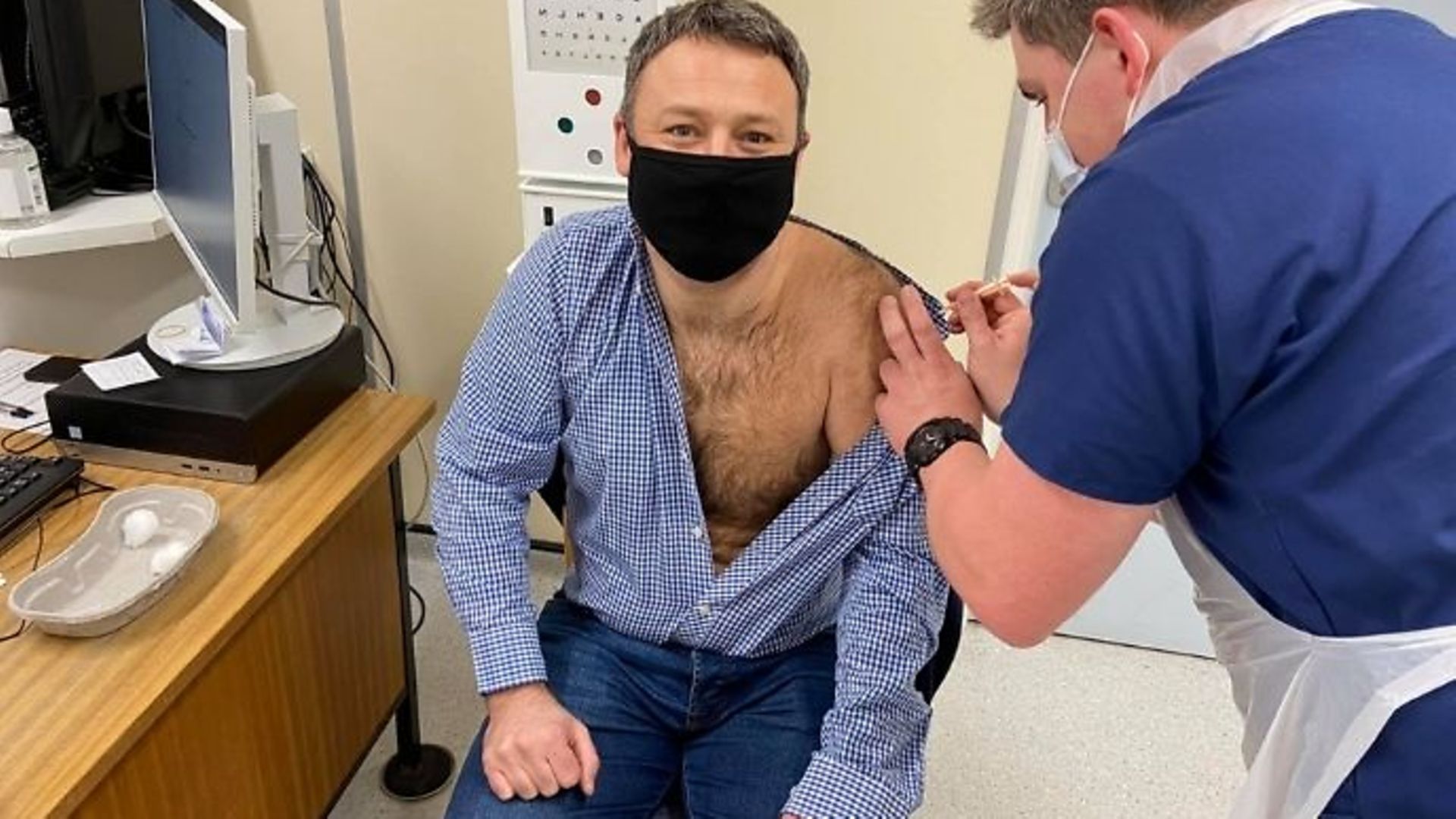 Bassetlaw MP Brendan Clarke-Smith wrote on Friday on Facebook that "as a volunteer, I was also asked to have a vaccine" - Credit: Facebook