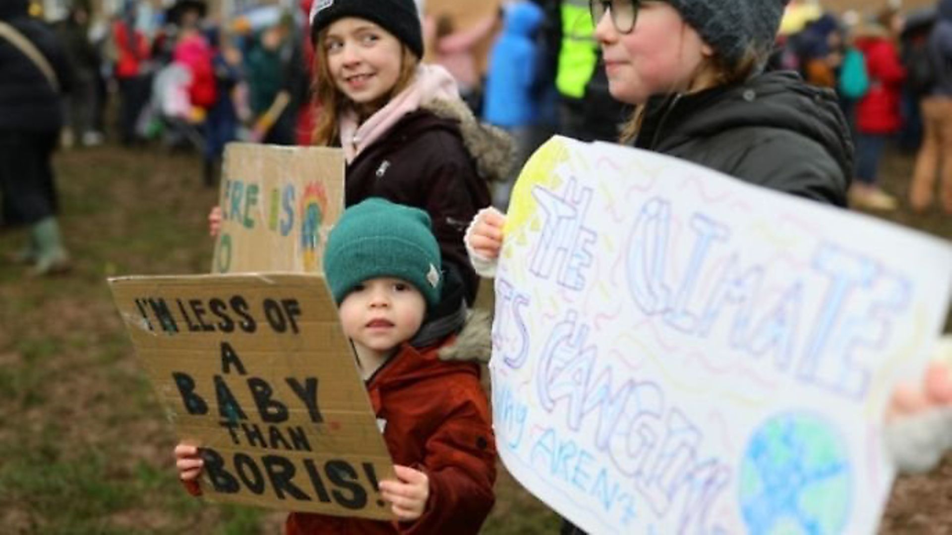 Environmental activists gather ahead of the Bristol Youth Strike 4 Climate protest at College Green in Bristol. Photograph: Andrew Matthews/PA Wire. - Credit: Archant