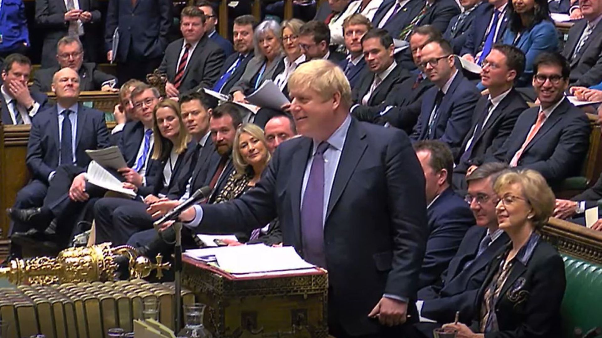 Prime Minister Boris Johnson speaks during Prime Minister's Questions in the House of Commons. Photograph: House of Commons/PA Wire. - Credit: PA