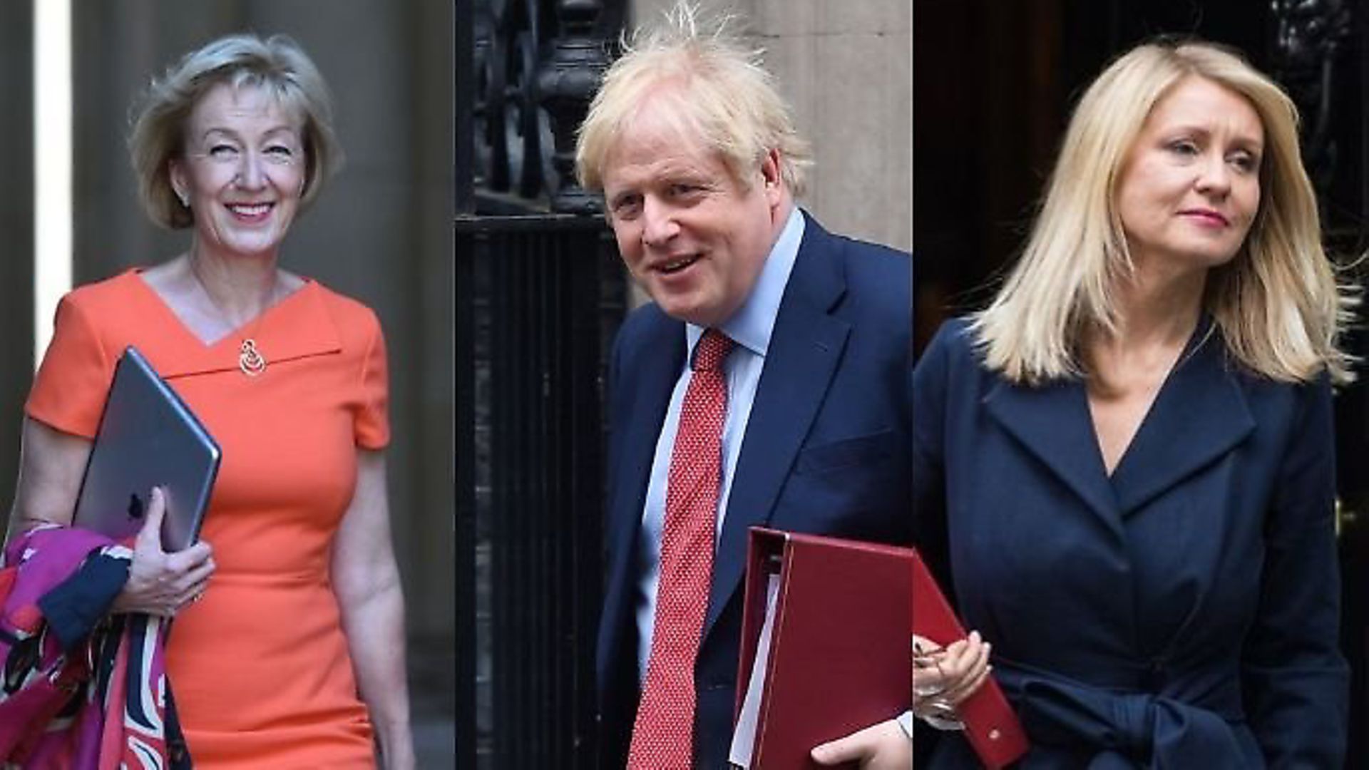 Andrea Leadsom, Boris Johnson and Esther McVey on Downing Street. Photograph: PA/TNE. - Credit: Archant