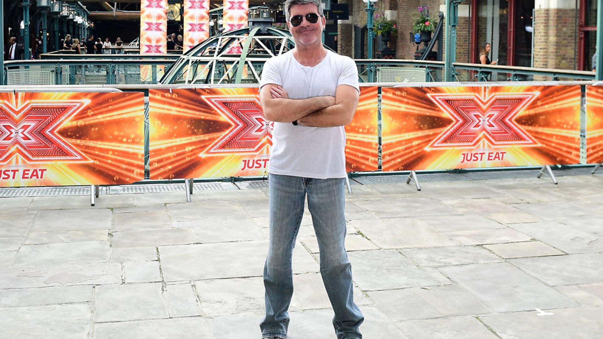 Simon Cowell attending X Factor filming at Tobacco Dock, Wapping Lane, London. Photograph: Ian West/PA. - Credit: PA