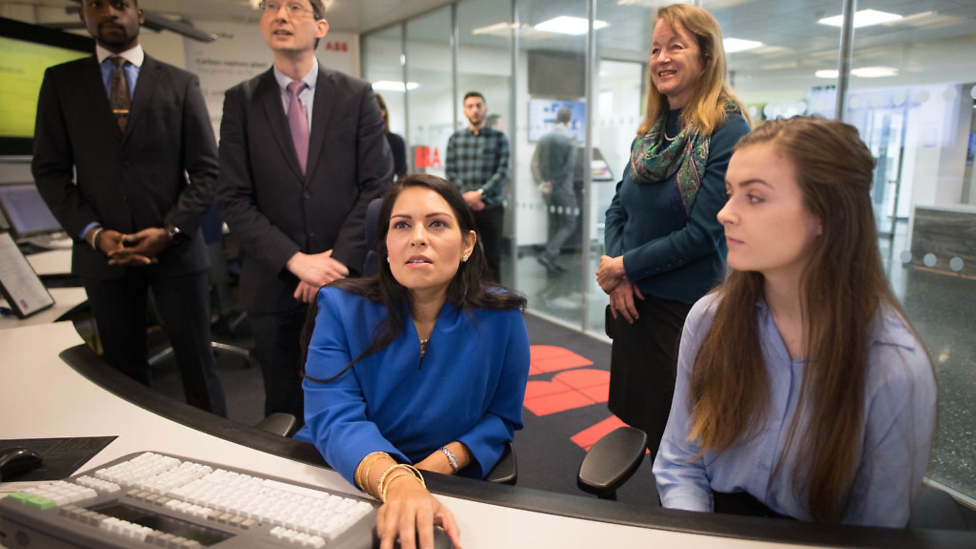 Home secretary Priti Patel meets students and staff at Imperial College London in South Kensington. Photograph: Stefan Rousseau/PA Wire. - Credit: PA