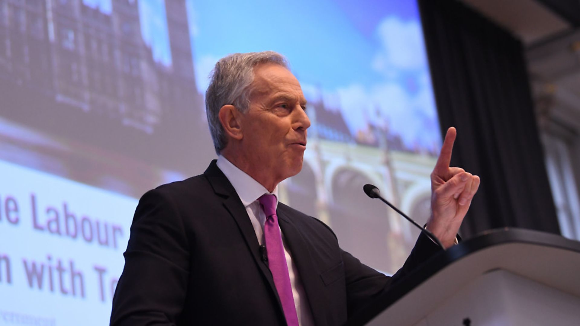 Former prime minister Tony Blair during a speech to mark the 120th anniversary of the founding of the Labour party. Photograph: Stefan Rousseau/PA Wire. - Credit: PA