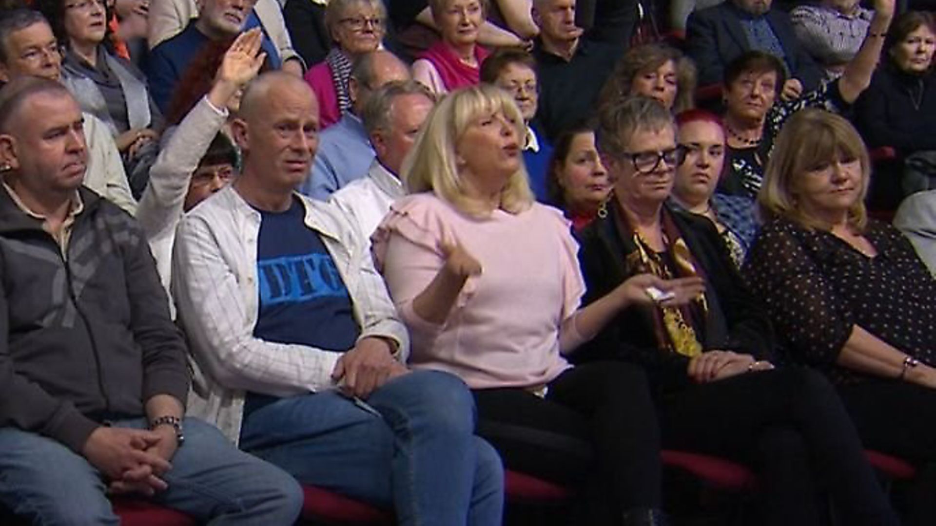 An audience member on Question Time calls for government to close all the borders. Photograph: BBC. - Credit: Archant