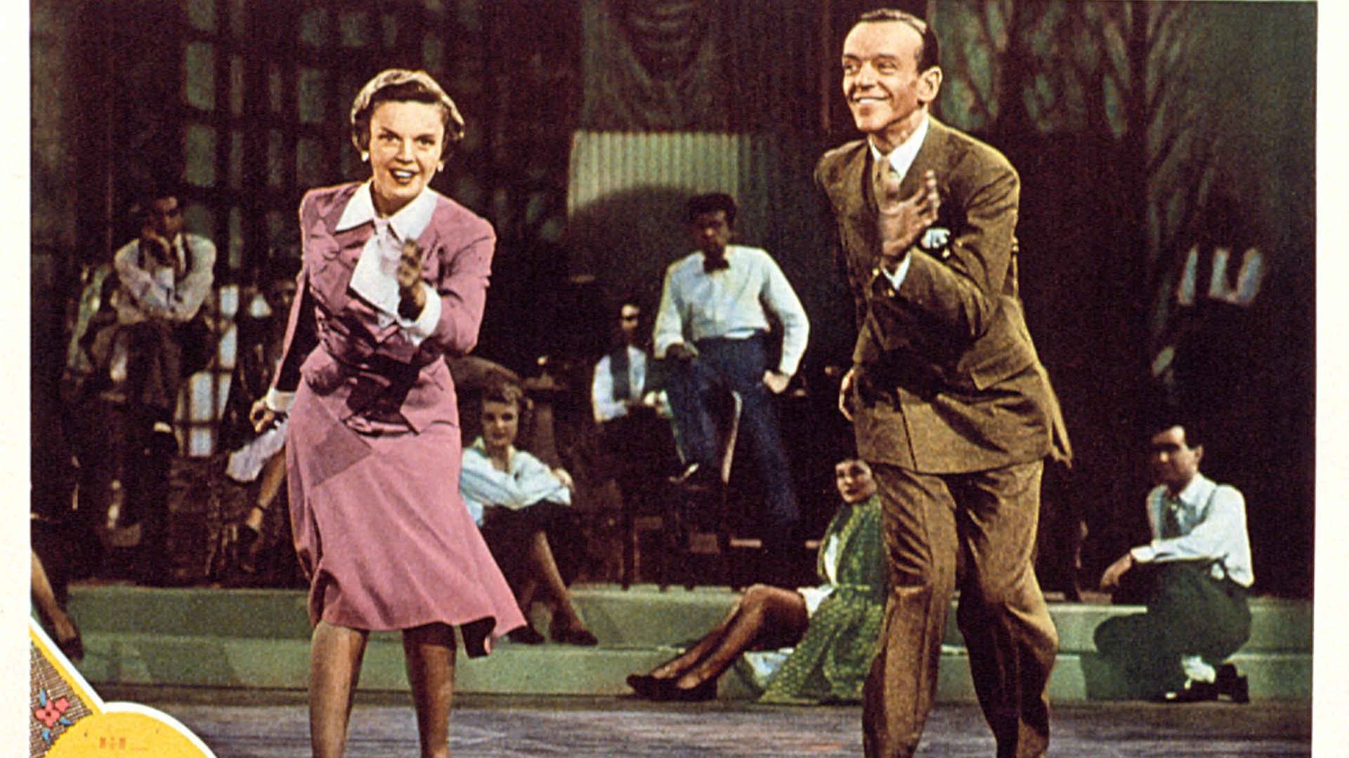 Judy Garland and Fred Astaire in a lobbycard for the 1948 film Easter Parade - Credit: LMPC via Getty Images