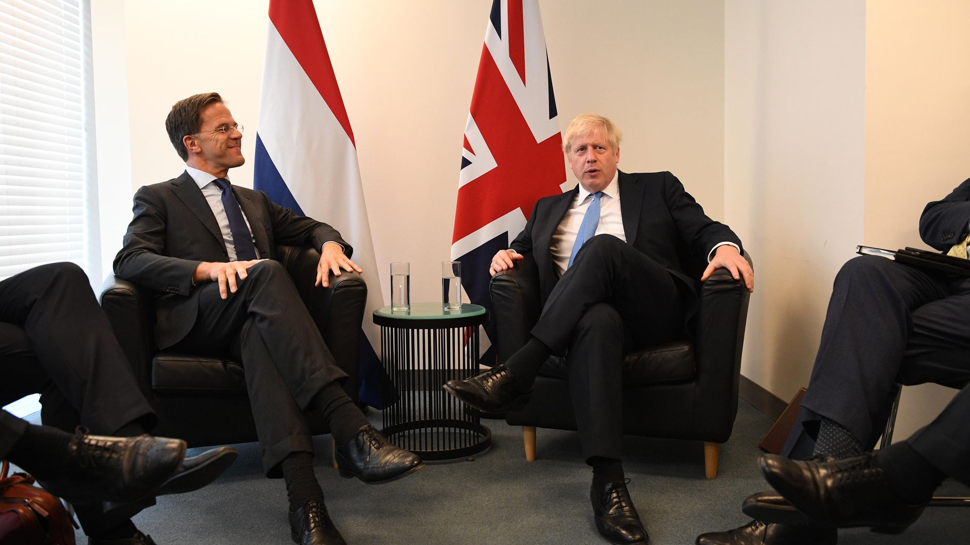 Boris Johnson (right) meets Mark Rutte at the 74th Session of the UN General Assembly - Credit: PA