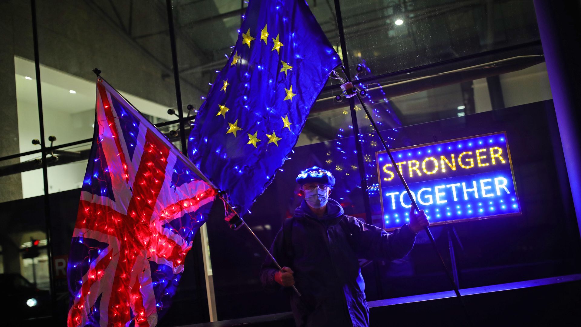 Pro-European protesters campaigning to keep strong links with the EU - Credit: PA