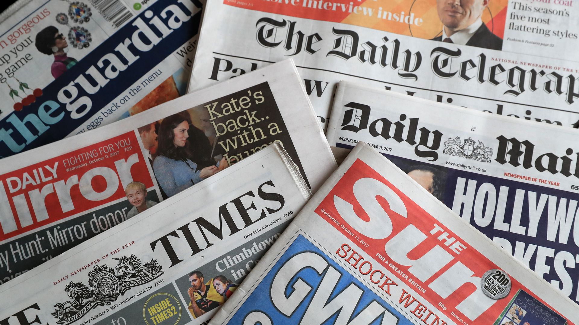 A collection of British newspapers. Photo: PA