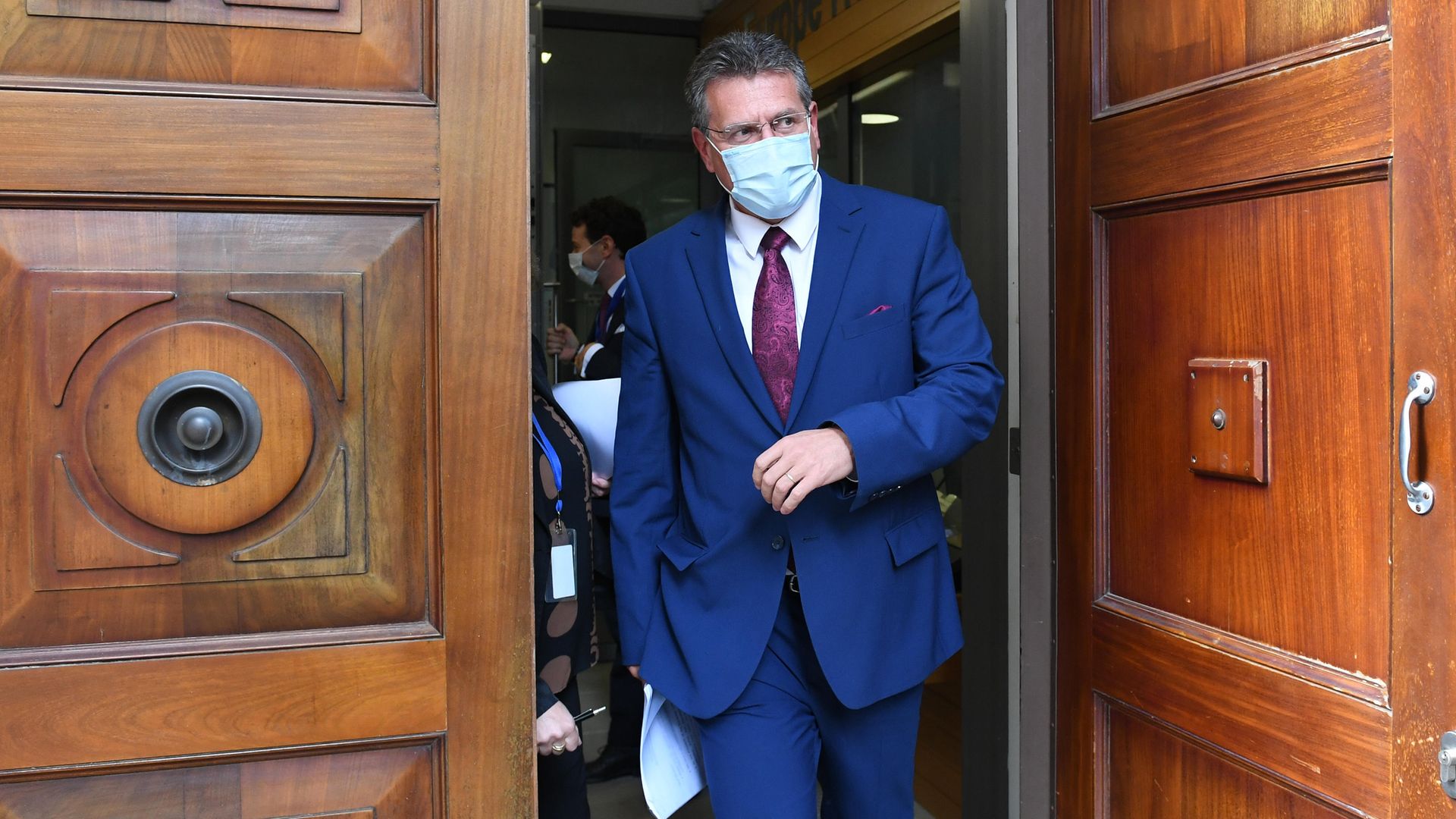 EU Commission vice-president Maros Sefcovic leaves EU House, London - Credit: PA