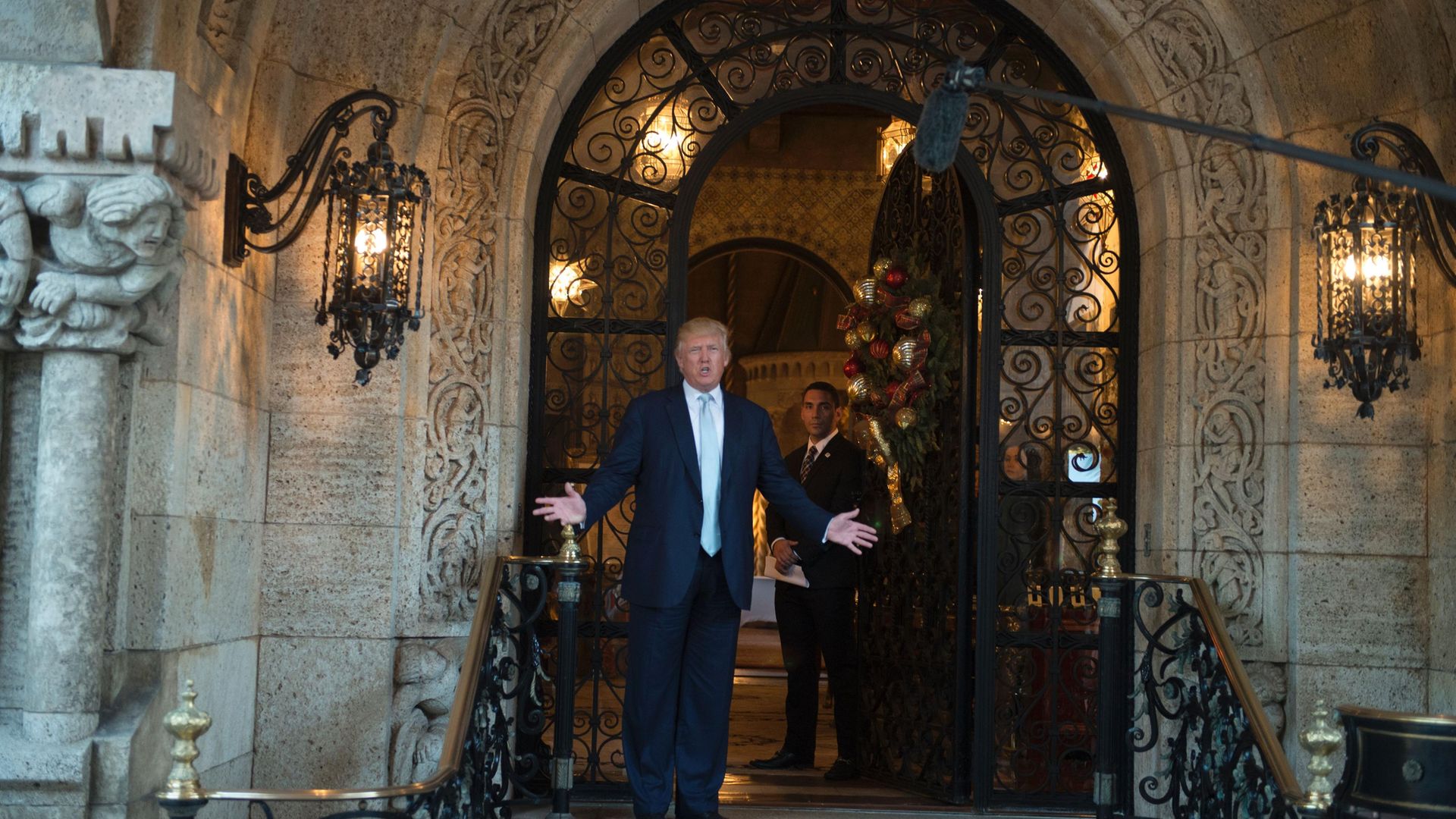 Donald Trump at Mar-a-Lago in Palm Beach, Florida, in 2016 - Credit: AFP via Getty Images