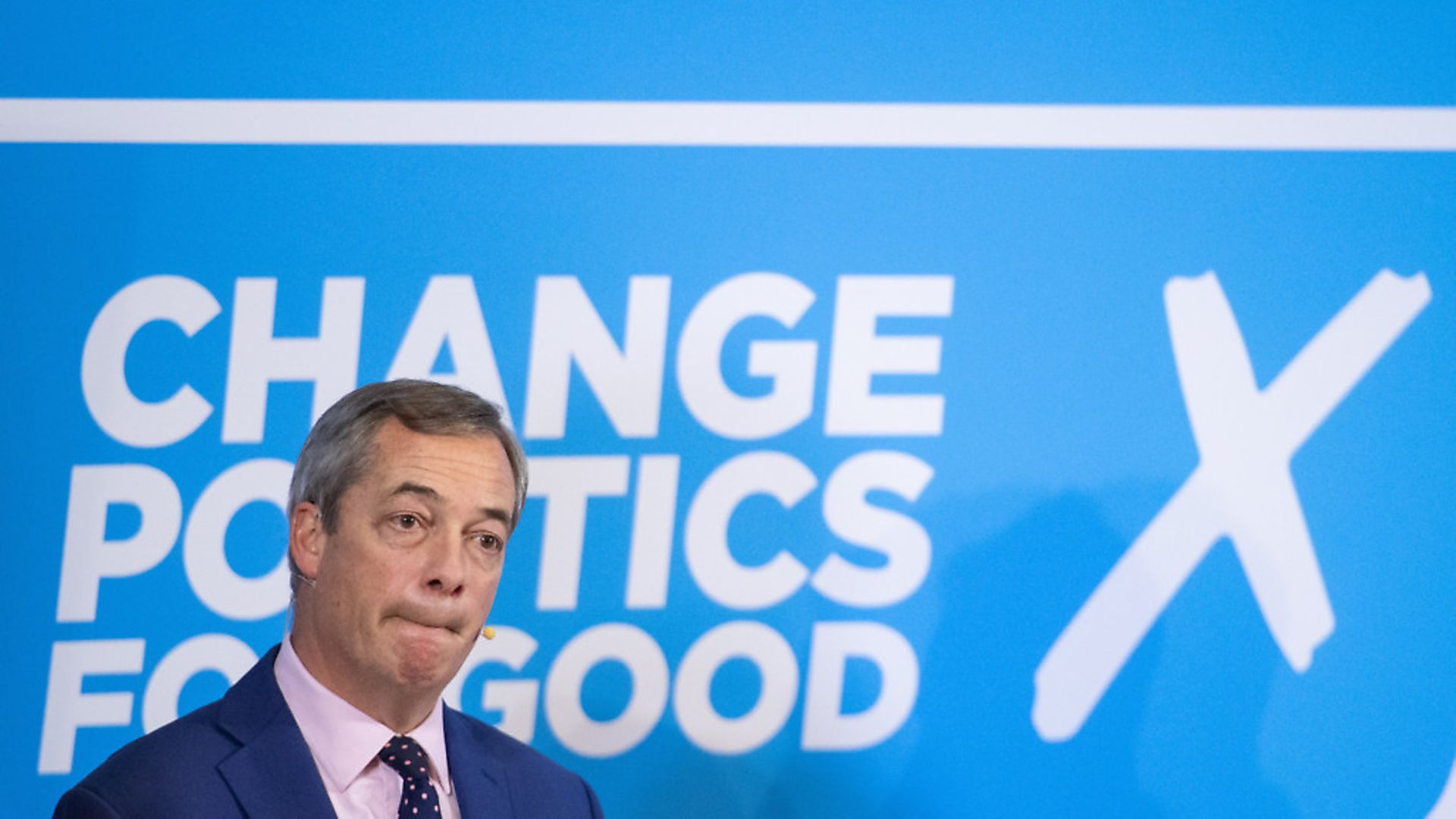 Brexit Party leader Nigel Farage during the general election campaign. Photograph: Dominic Lipinski/PA. - Credit: PA Wire/PA Images
