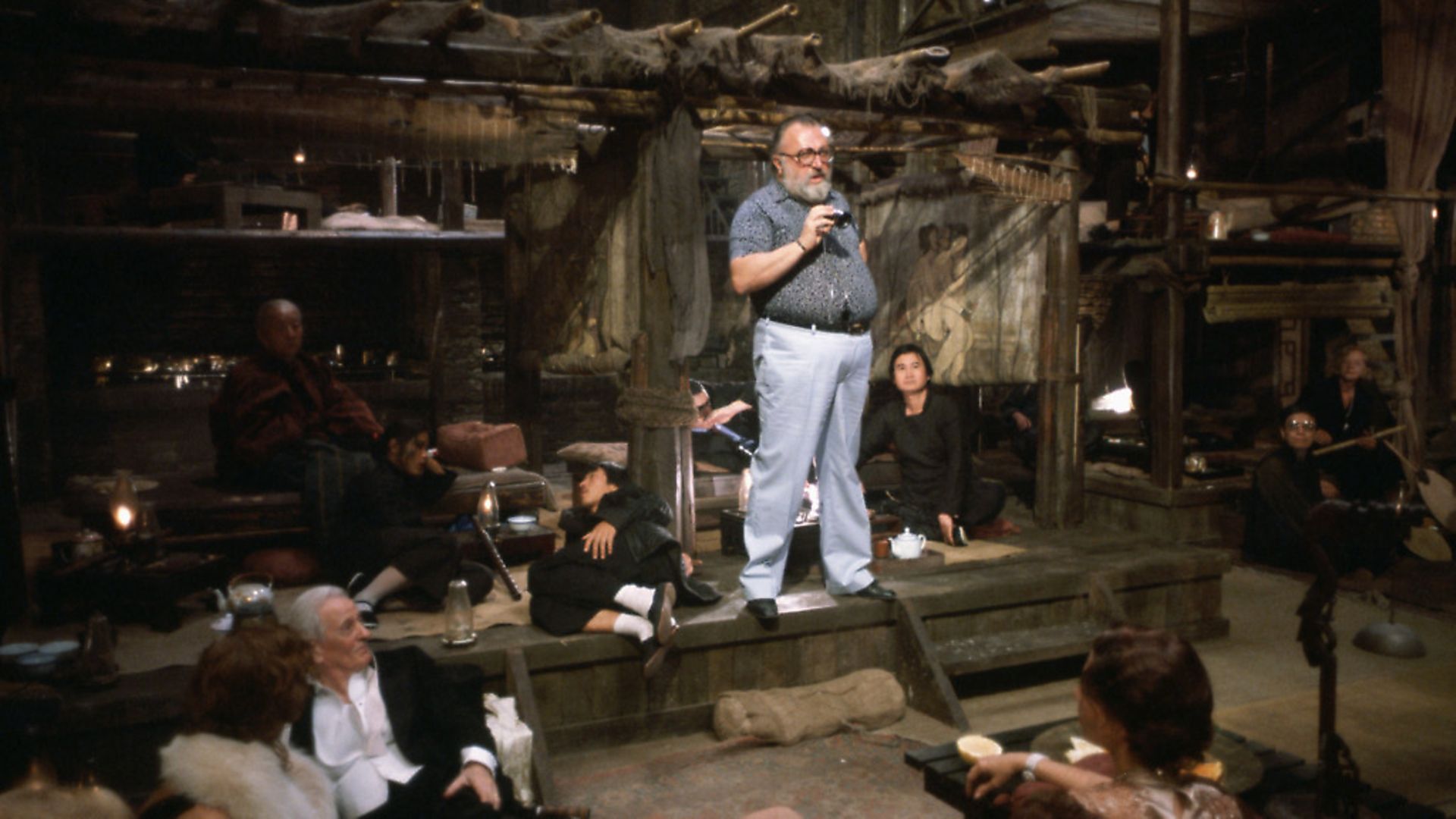 Director Sergio Leone and cast members on the set of the movie "Once Upon a Time in America". (Photo by Vittoriano Rastelli/CORBIS/Corbis via Getty Images) - Credit: Corbis via Getty Images
