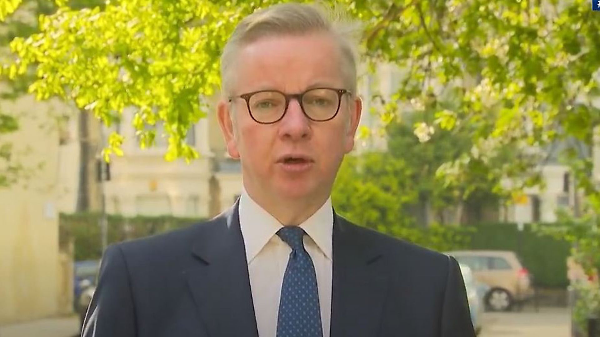 Chancellor of the Duchy of Lancaster, Michael Gove, appearing on Sophy Ridge this morning April 19. Picture: Sophy Ridge on Sunday - Credit: Archant