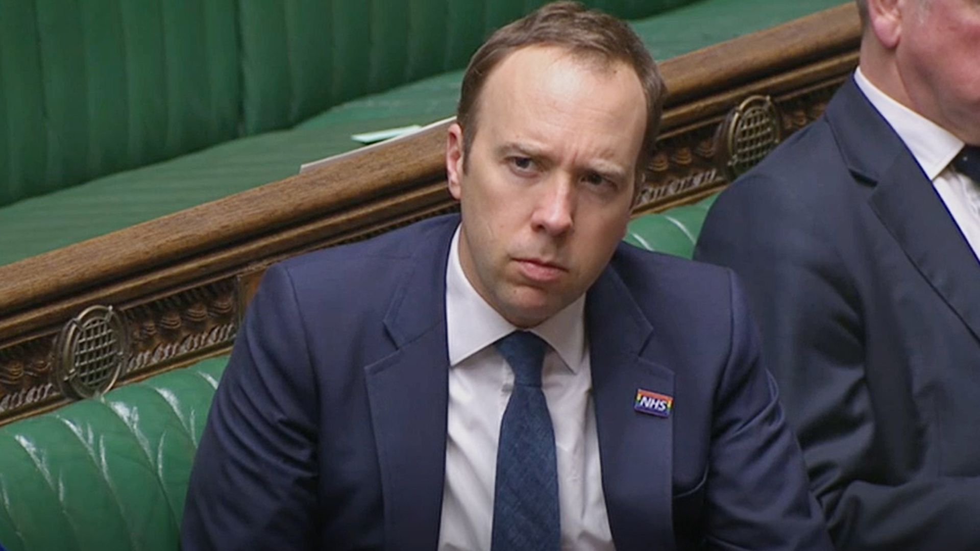 Health secretary Matt Hancock during Prime Minister's Questions in the House of Commons, London - Credit: PA