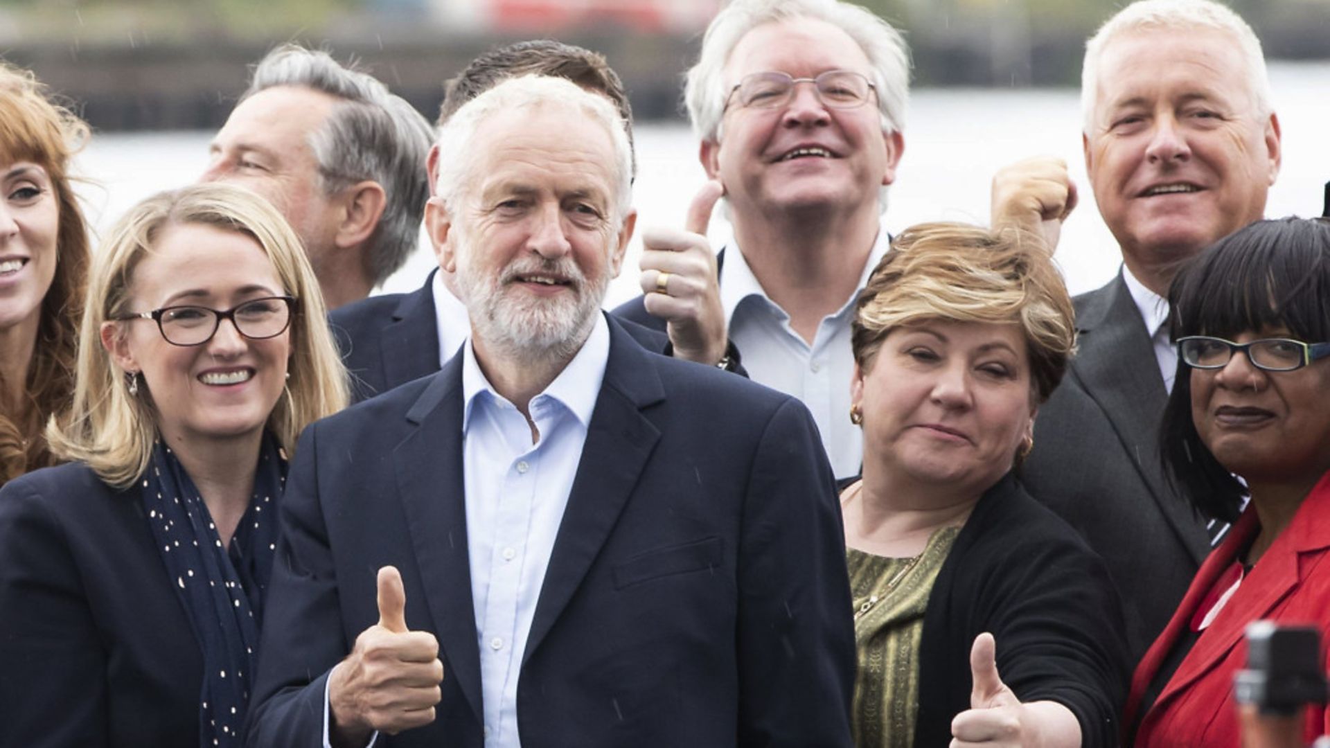 Former Labour leader Jeremy Corbyn and the shadow cabinet - Credit: AFP/Getty Images