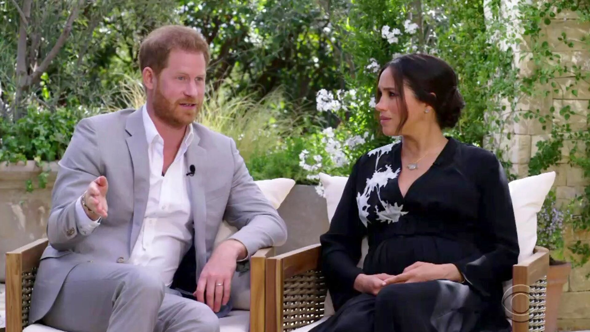 Harry and Meghan are interviewed by Oprah - Credit: CBS