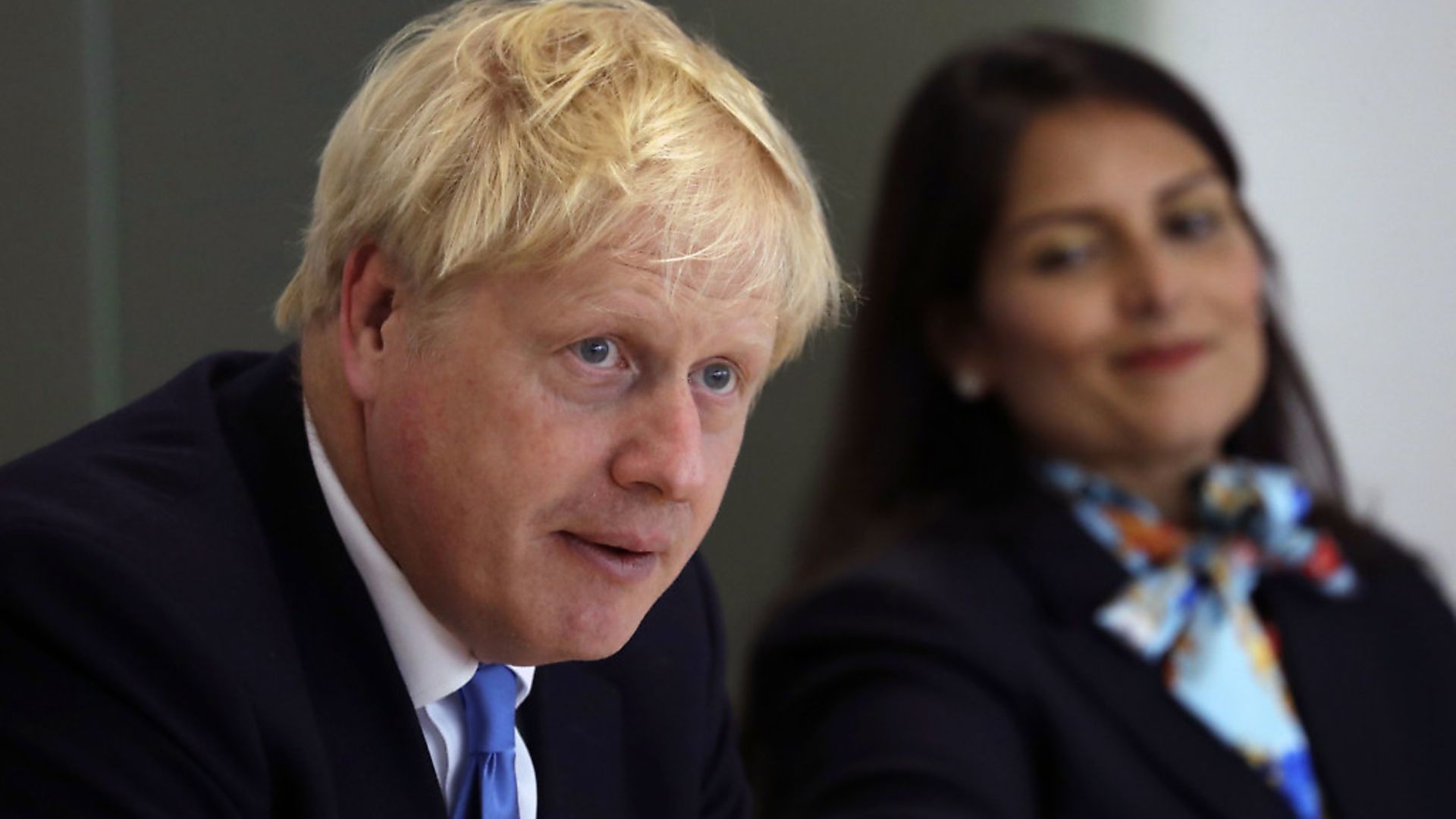 Prime Minister Boris Johnson with Home Secretary Priti Patel. Photograph: Kirsty Wigglewsorth/PA Wire. - Credit: PA