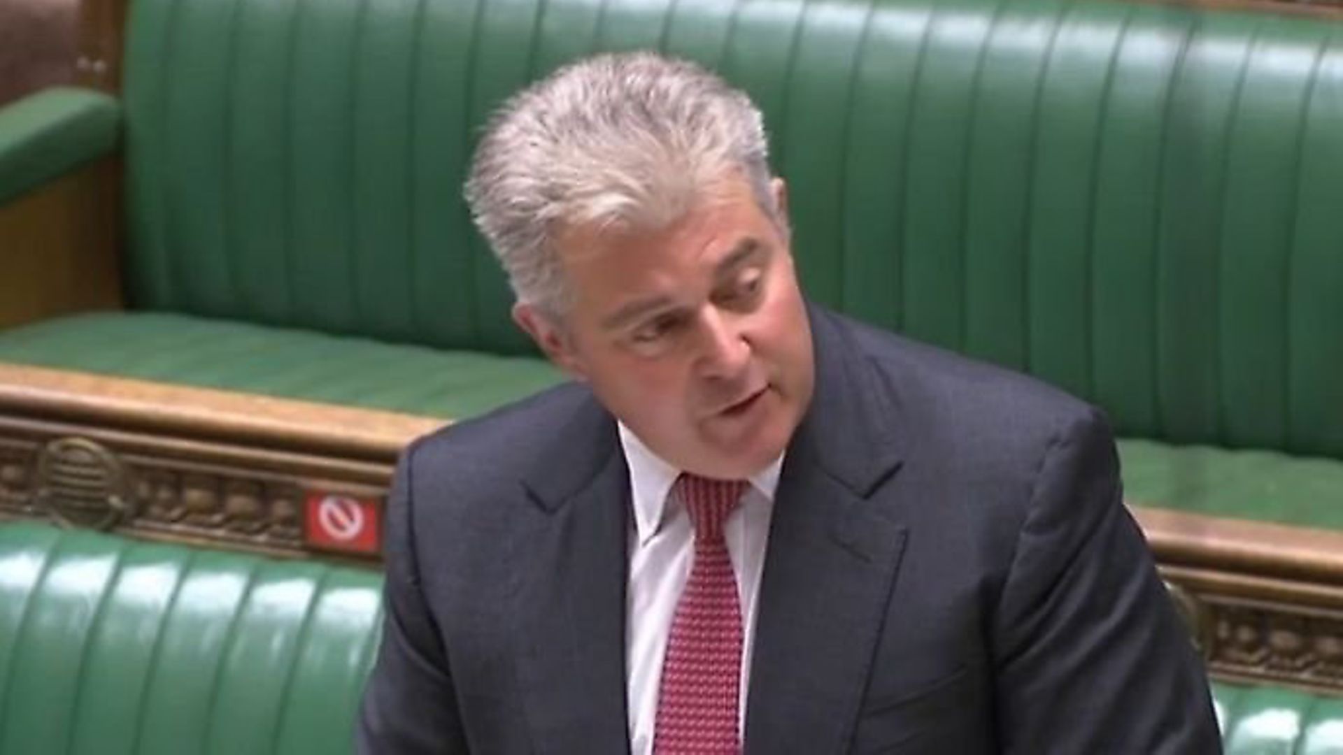 Northern Ireland secretary Brandon Lewis answers questions on the Northern Ireland protocol. Photograph: Parliament TV. - Credit: Archant