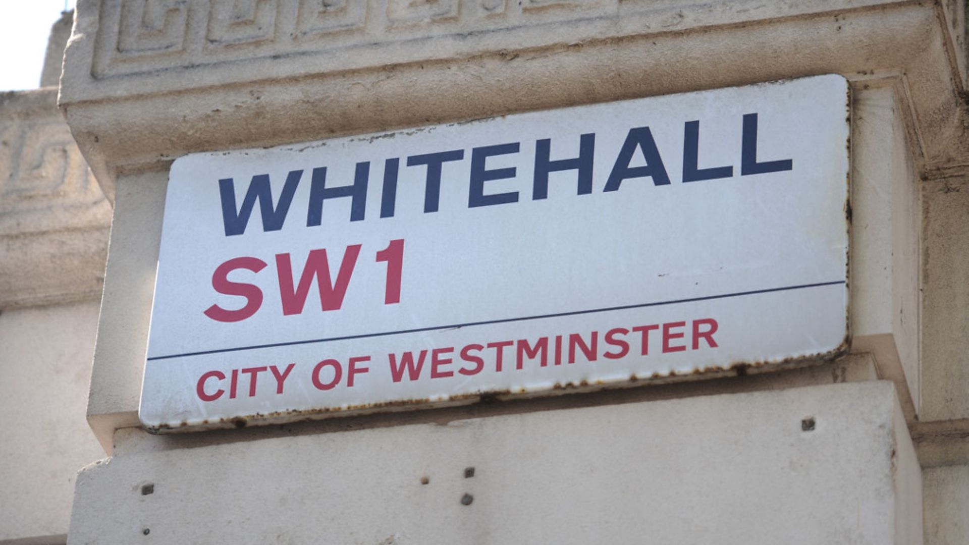 Whitehall street sign - Credit: PA Wire/PA Images