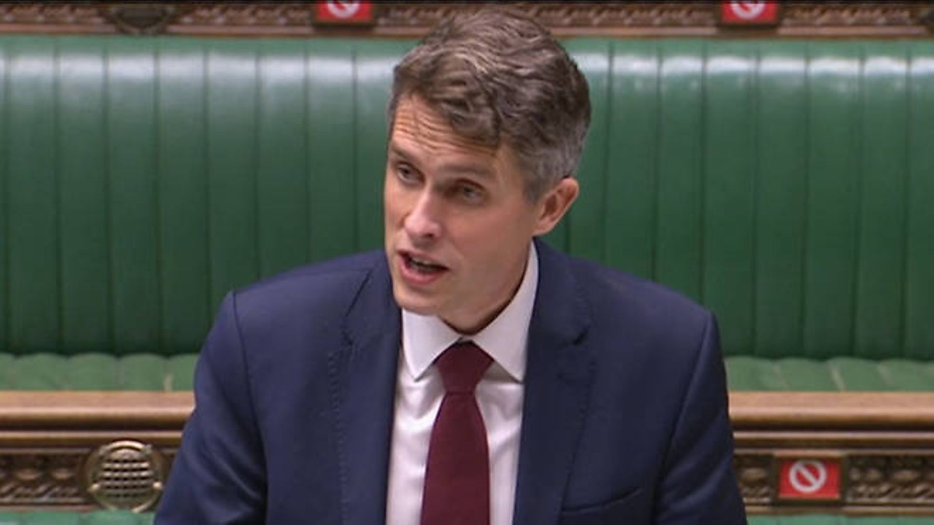 Gavin Williamson in the House of Commons - Credit: Parliament Live