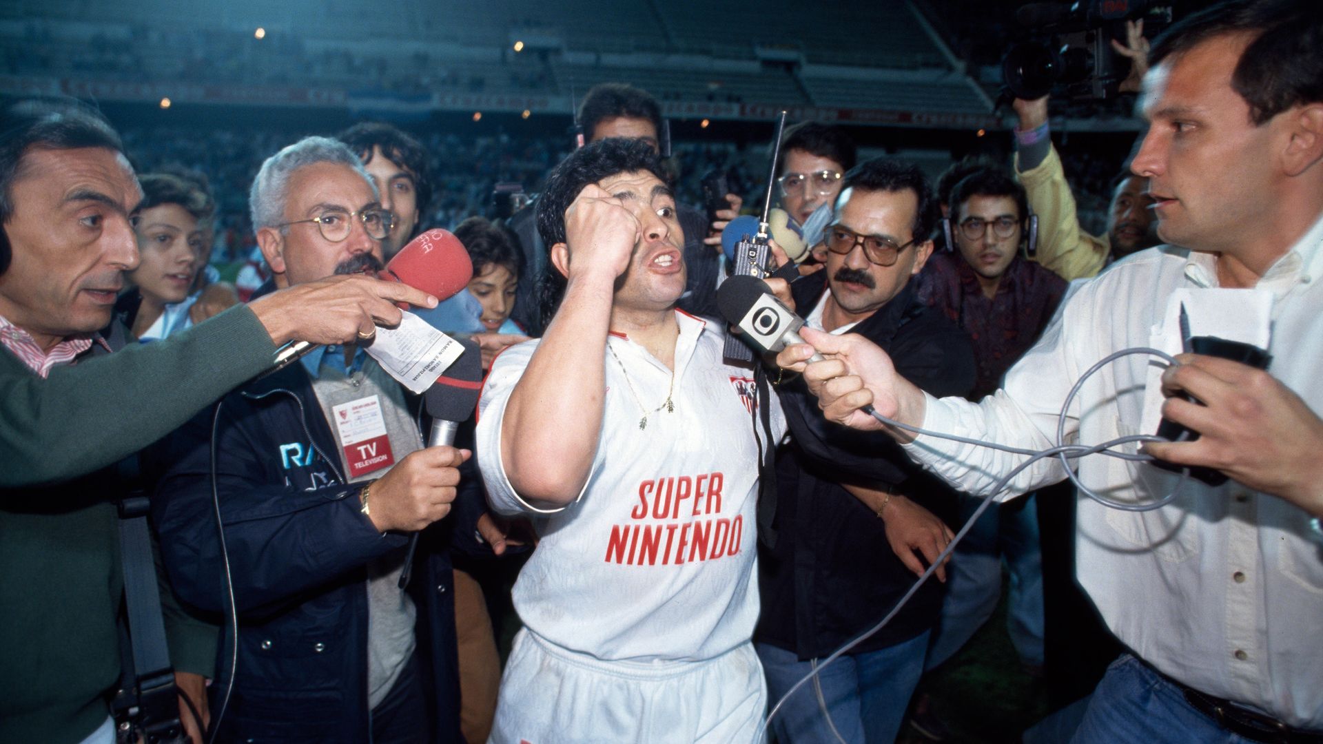 Diego Maradona playing for Seville in 1992 - Credit: Gamma-Rapho via Getty Images