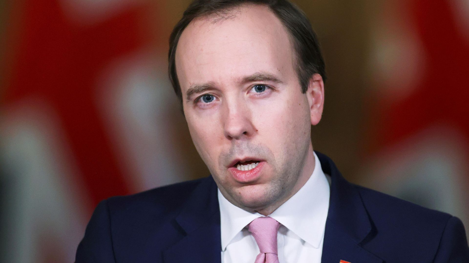 Health Secretary Matt Hancock during a media briefing in Downing Street - Credit: PA