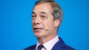 Former Brexit Party leader Nigel Farage speaking at a press conference. Photograph: PA Images.