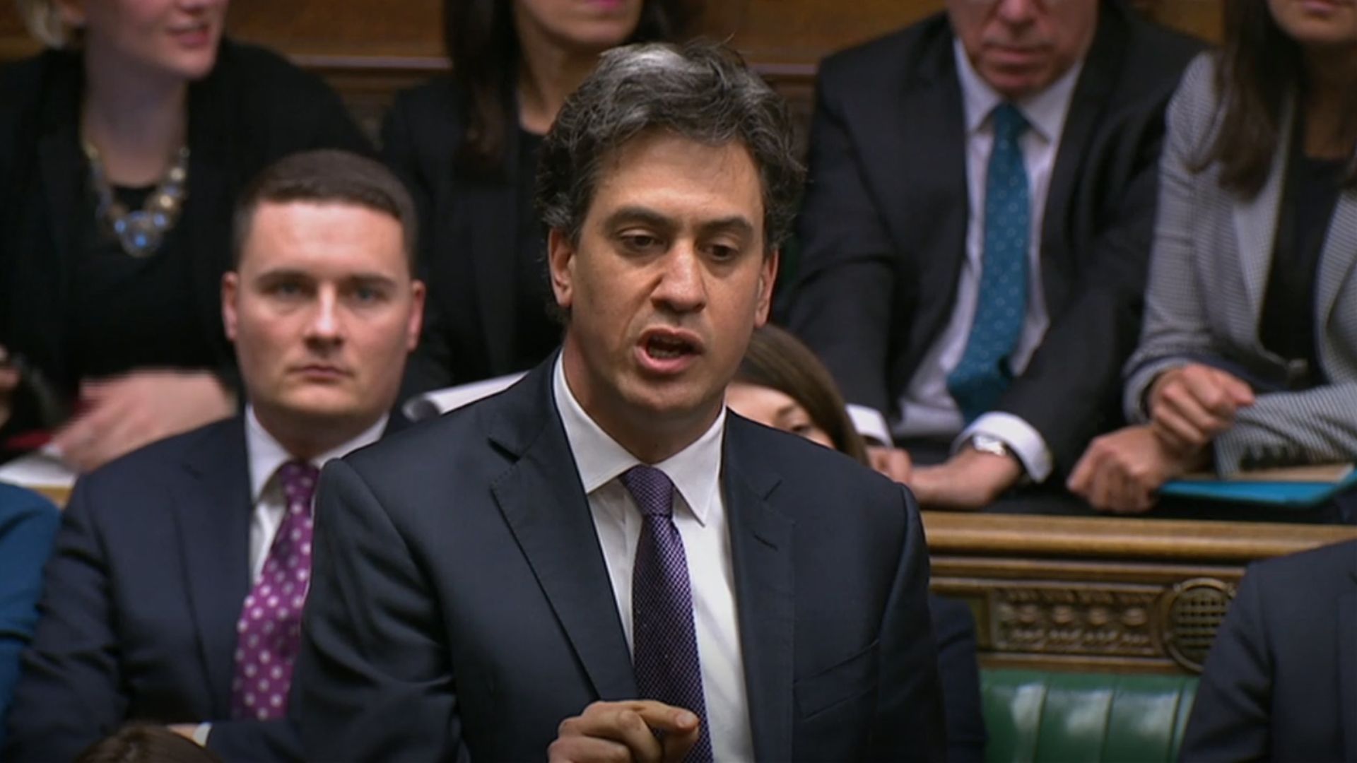 Shadow business secretary Ed Miliband in the House of Commons - Credit: PA