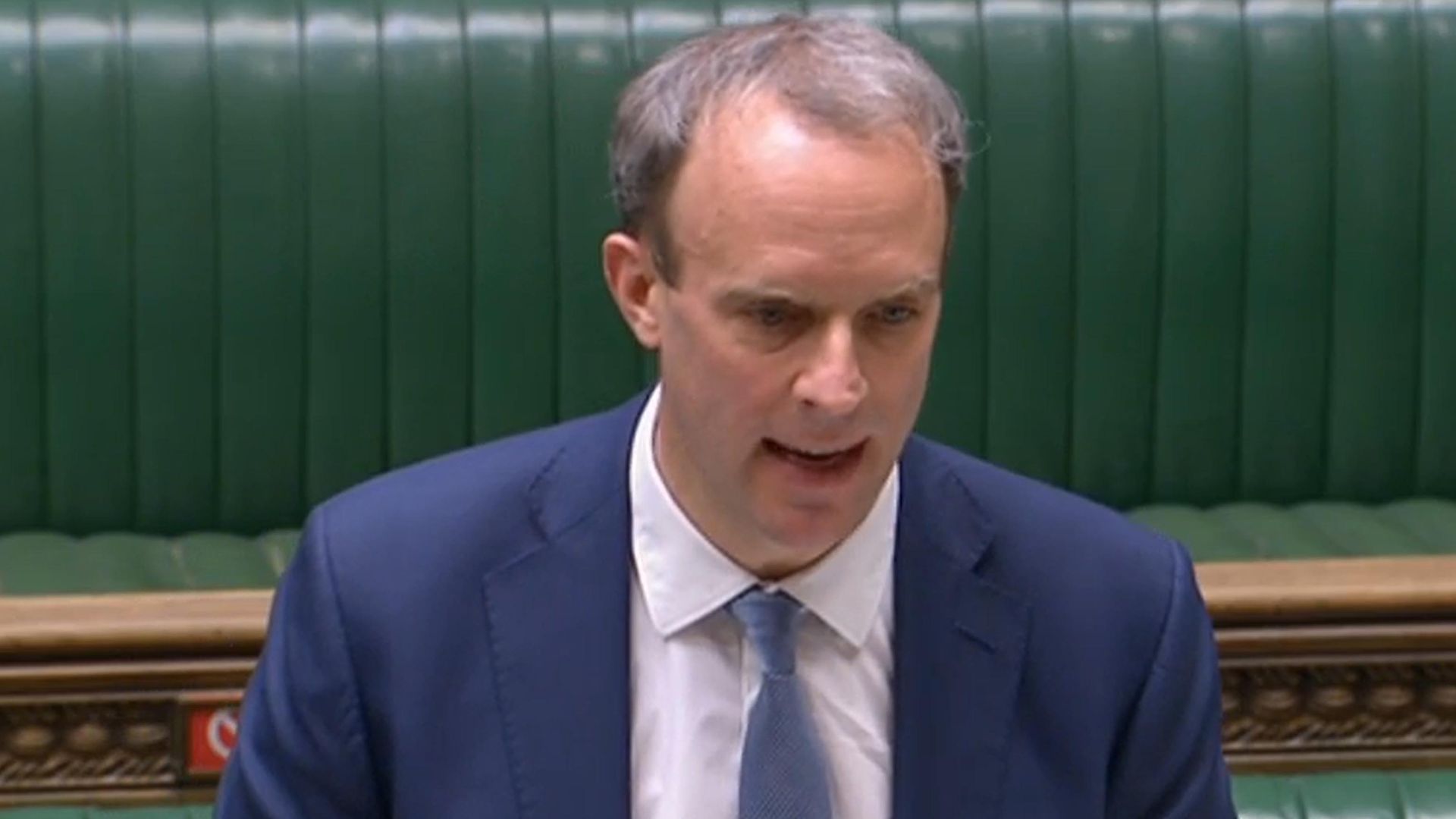 Foreign secretary Dominic Raab giving a statement in the House of Commons - Credit: PA