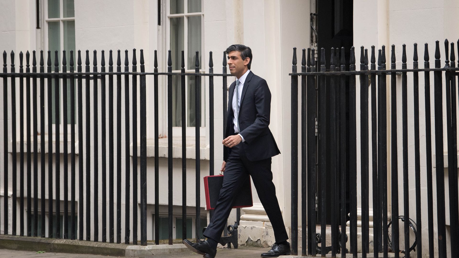 Chancellor of the Exchequer, Rishi Sunak outside 11 Downing Street, London, before heading to the House of Commons to deliver his Budget - Credit: PA