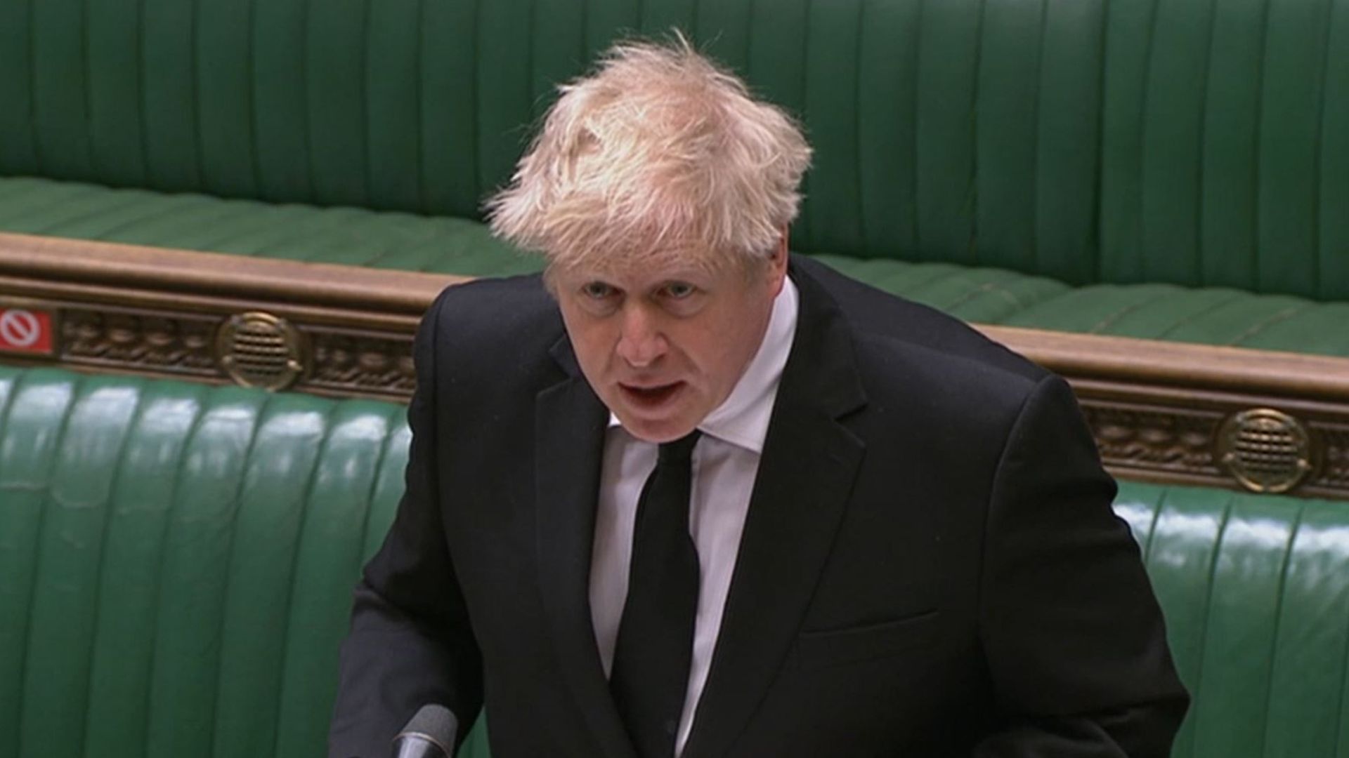 Prime minister Boris Johnson speaks during Prime Minister's Questions in the House of Commons, London - Credit: PA