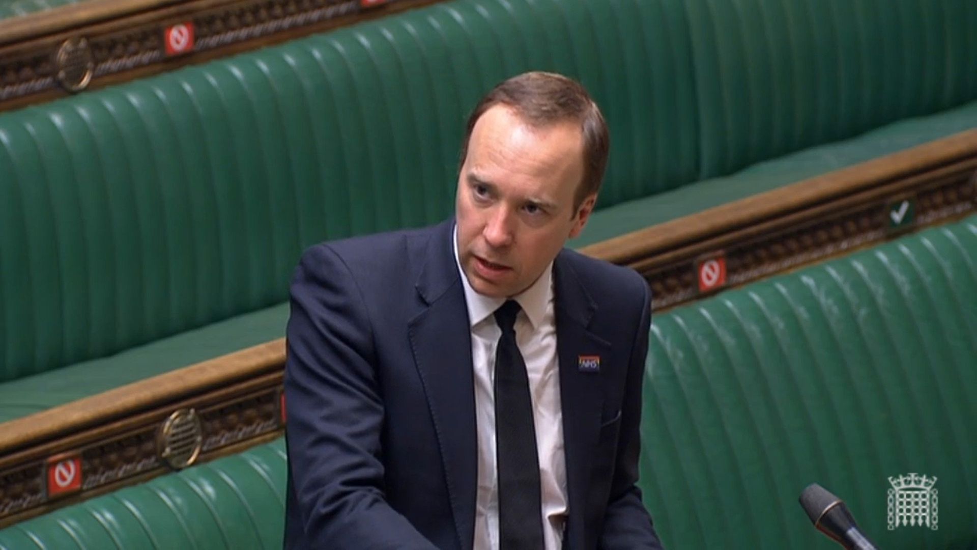 Health secretary Matt Hancock answering questions in the House of Commons. - Credit: PA