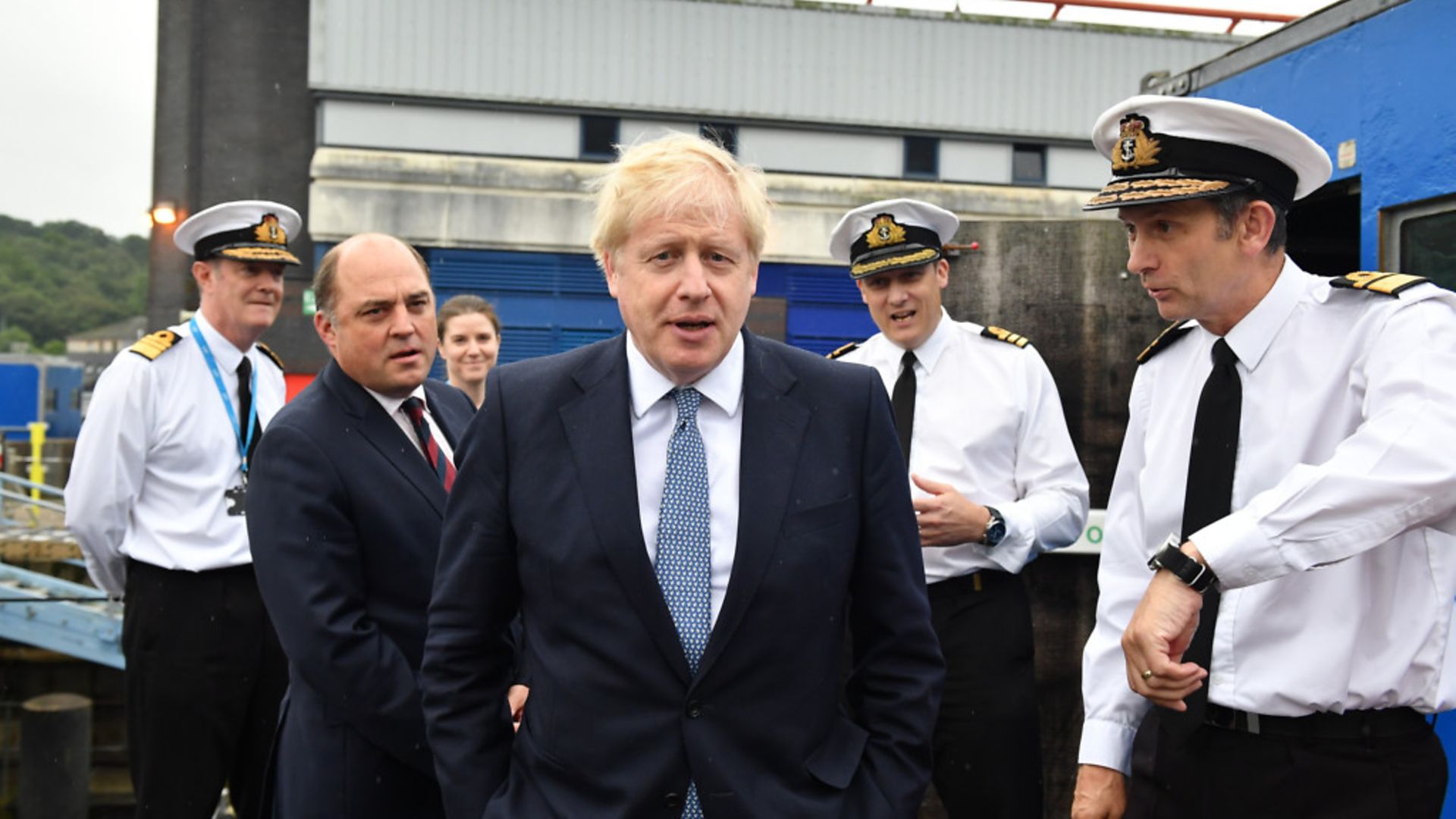 Archive photograph of Boris Johnson visiting HMS Victorious with Defence Secretary Ben Wallace - Credit: PA