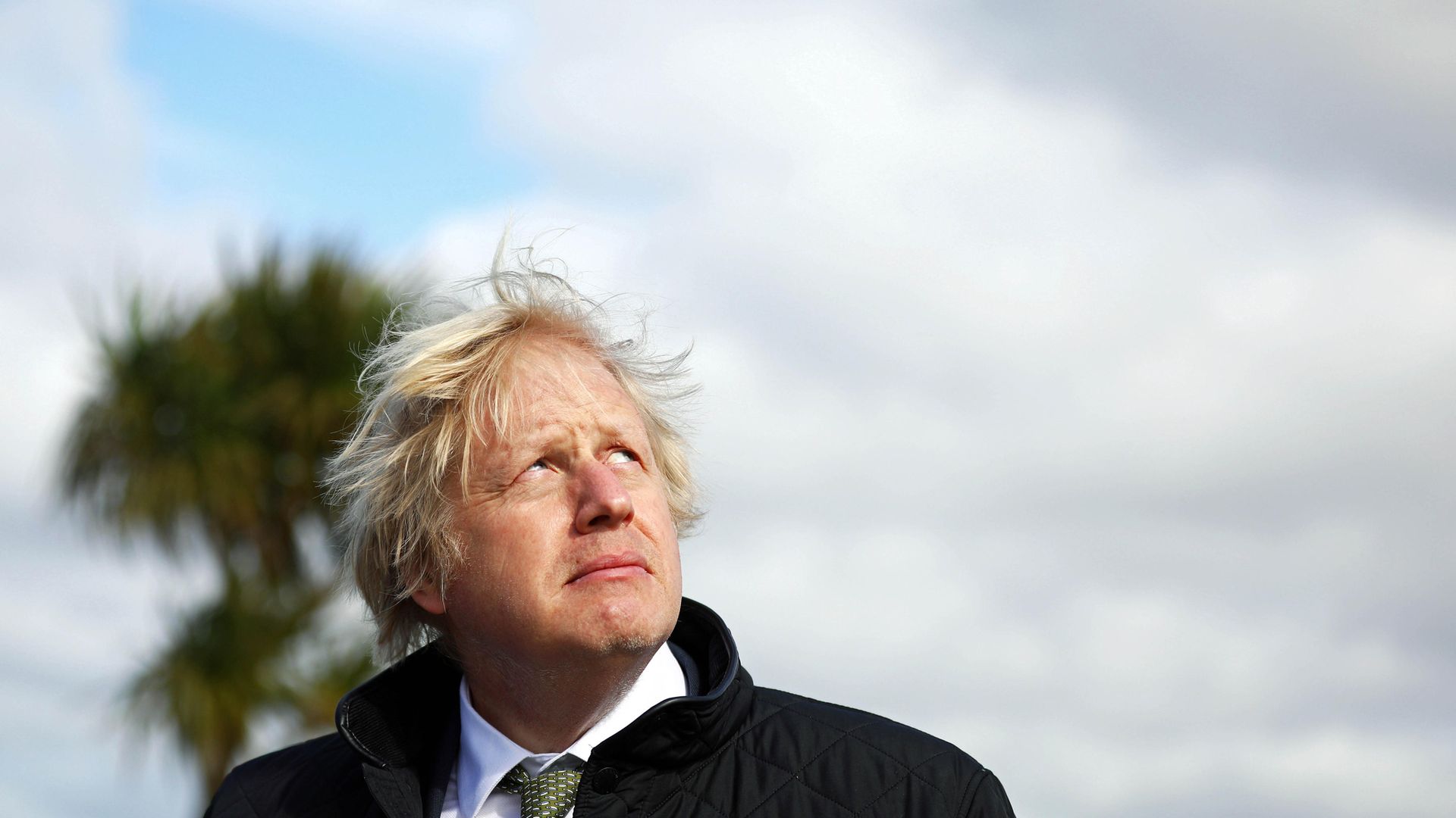 Prime minister Boris Johnson during a visit to Haven Perran Sands Holiday Park in Perranporth, Cornwall - Credit: PA