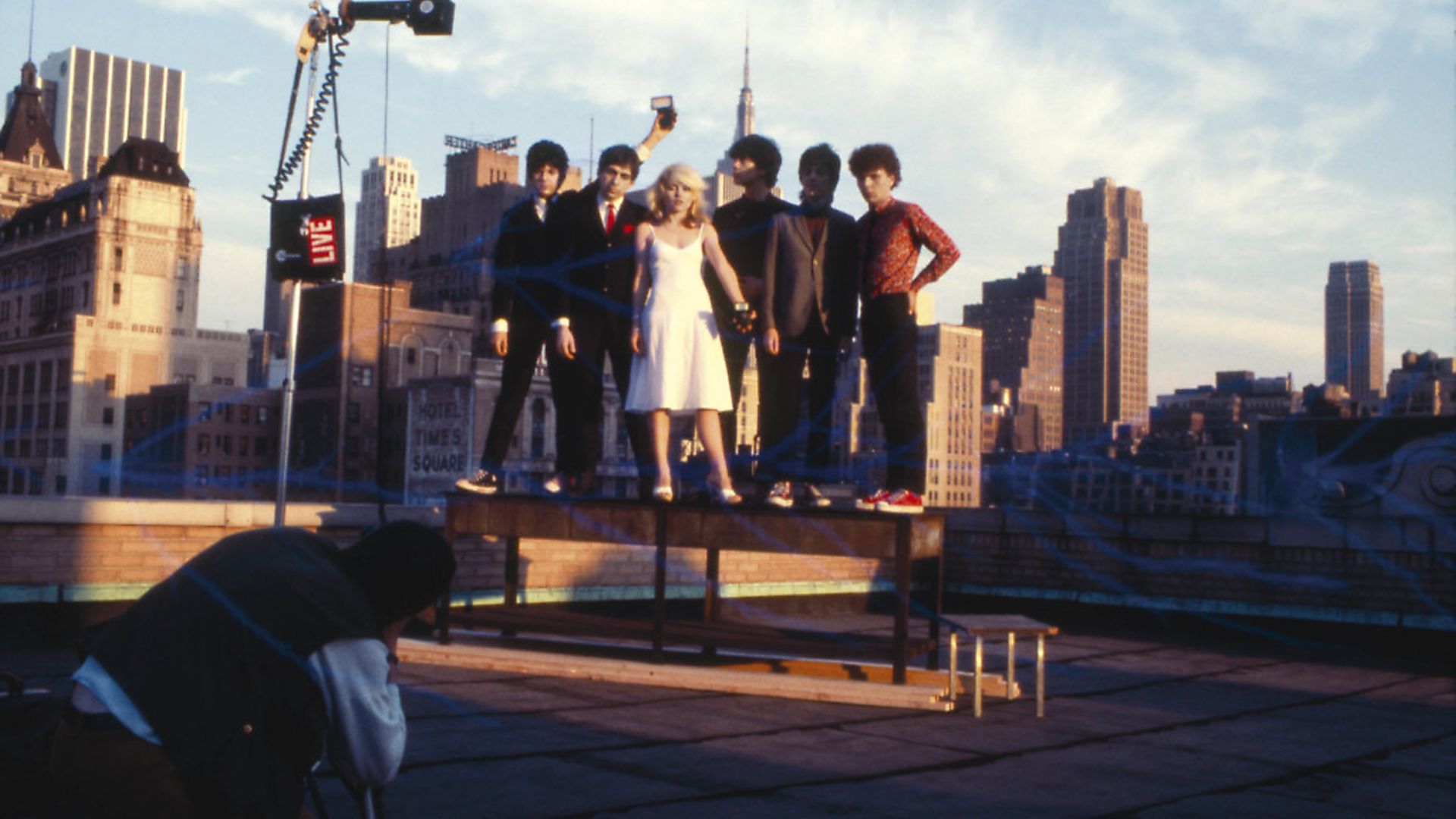 Blondie in New York, 1978. Pictured from left to right: Clem Burke, Chris Stein, Debbie Harry, Jimmy Destri, Frank Infante and Nigel Harrison. Picture: Getty Images - Credit: Redferns